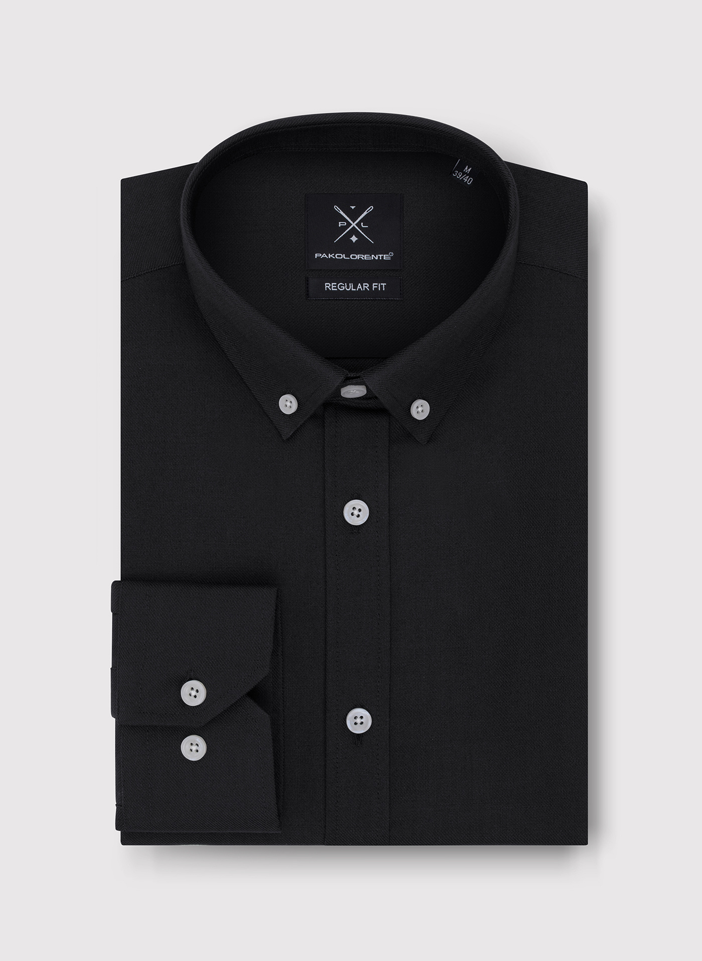 Czarna bawełniana koszula męska - Pako Lorente