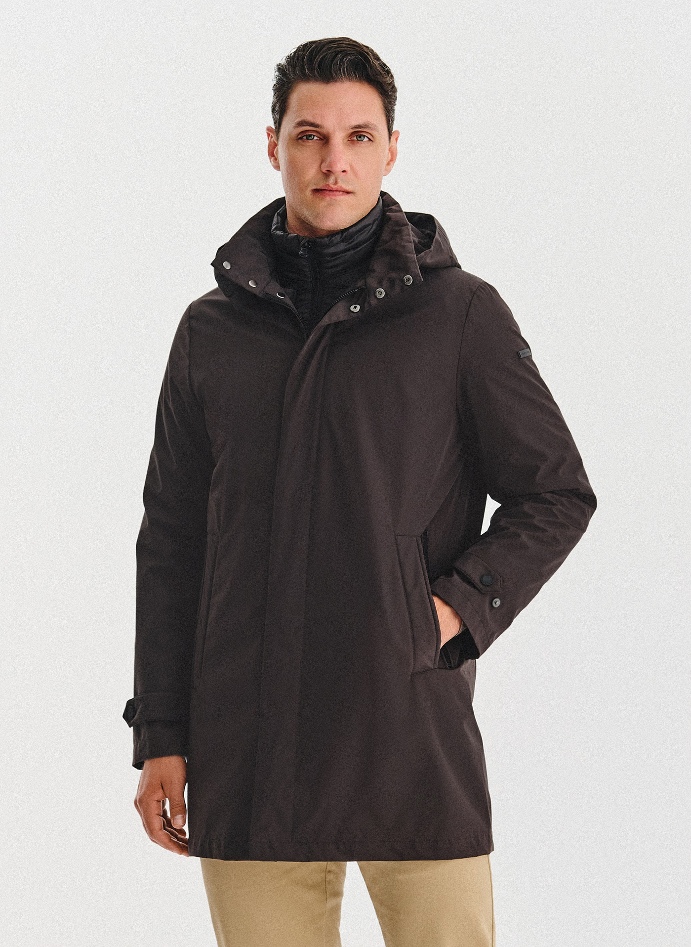 Brązowa kurtka jesienna 2w1 - Pako Lorente