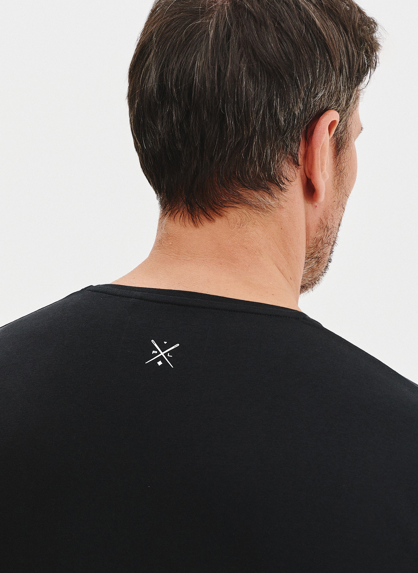 Czarny gładki t-shirt męski - Pako Lorente