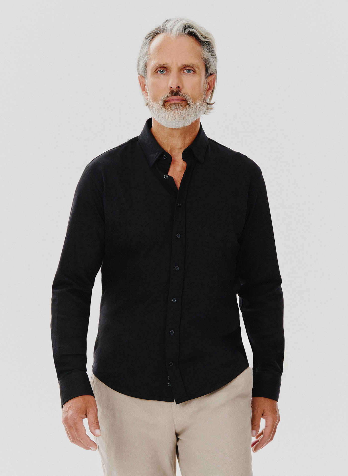 Czarna bawełniana koszula męska - Pako Lorente