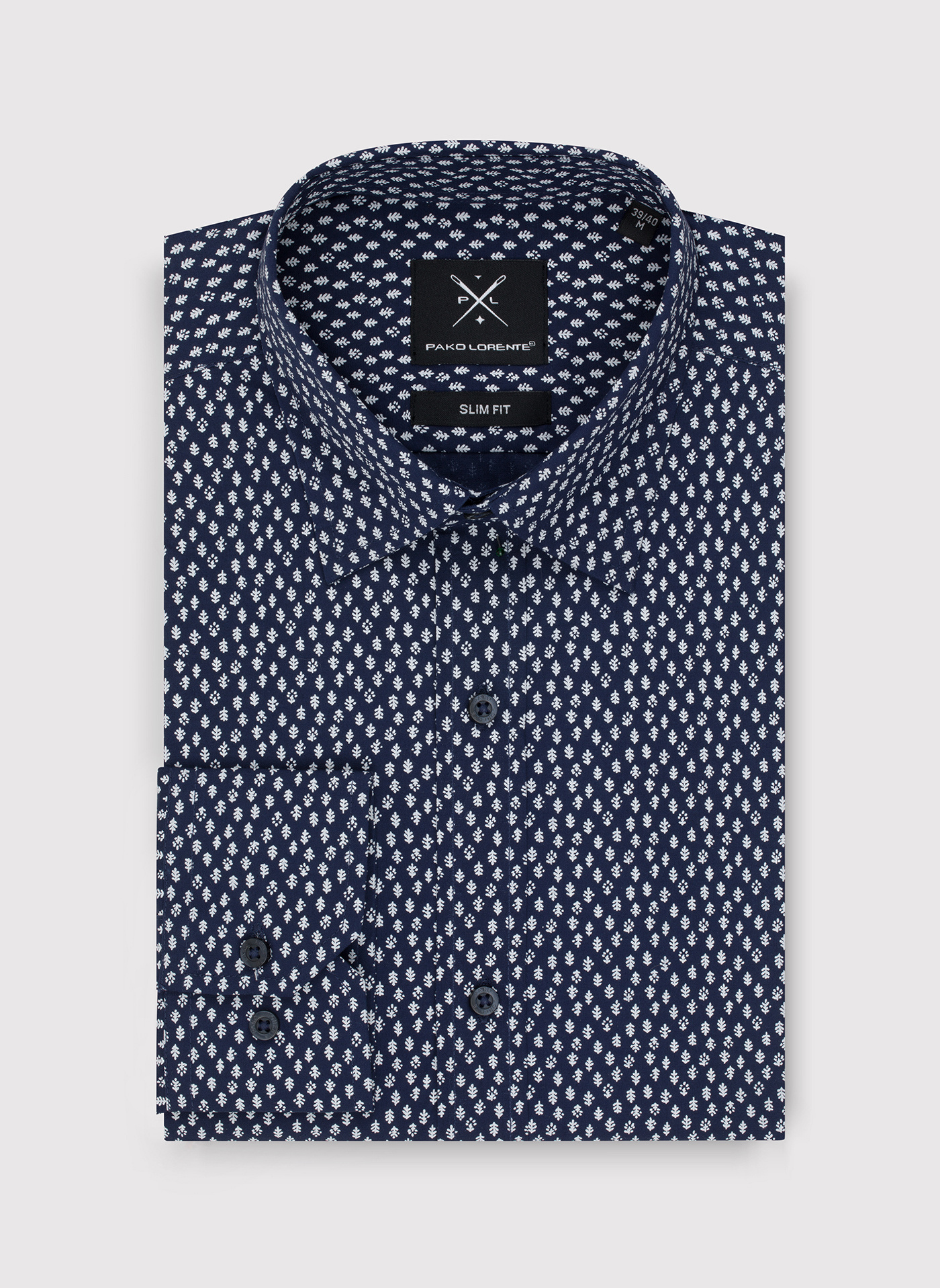Casualowa koszula męska w mikrowzór - Pako Lorente
