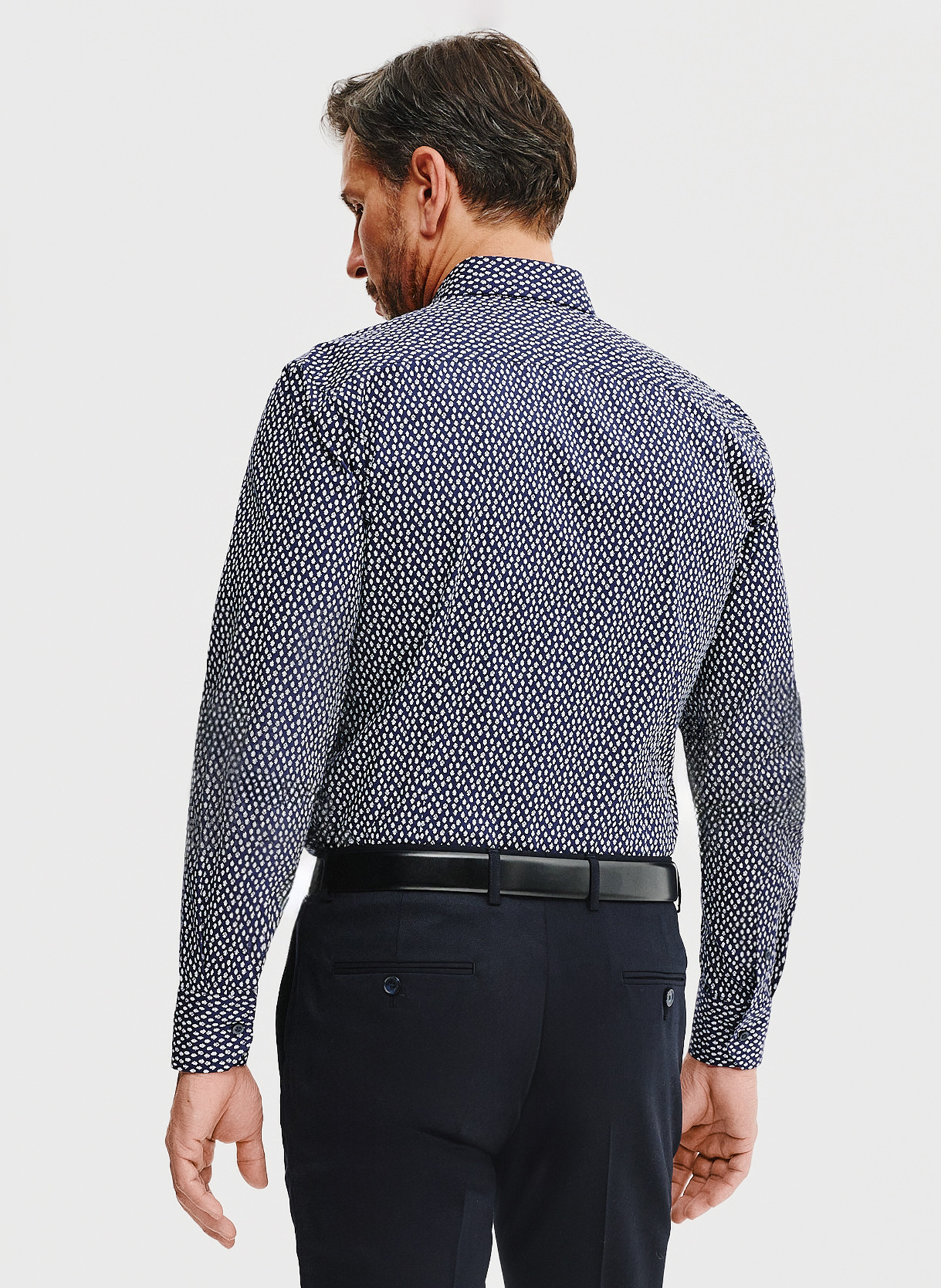 Casualowa koszula męska w mikrowzór - Pako Lorente