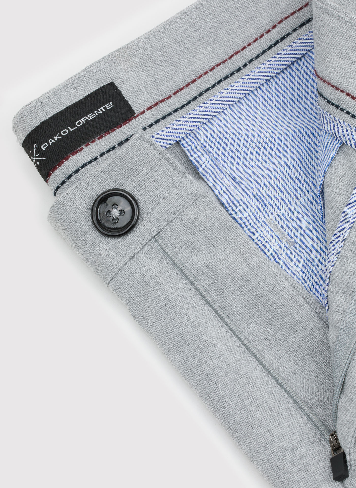 Męskie gładkie szare spodnie P23SF-WX-003-S-S - Pako Lorente