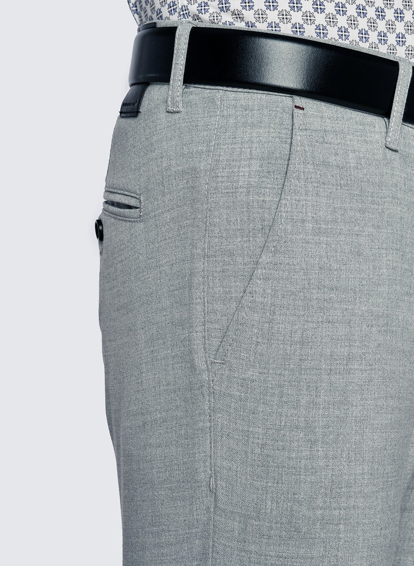 Męskie gładkie szare spodnie P23SF-WX-003-S-S - Pako Lorente