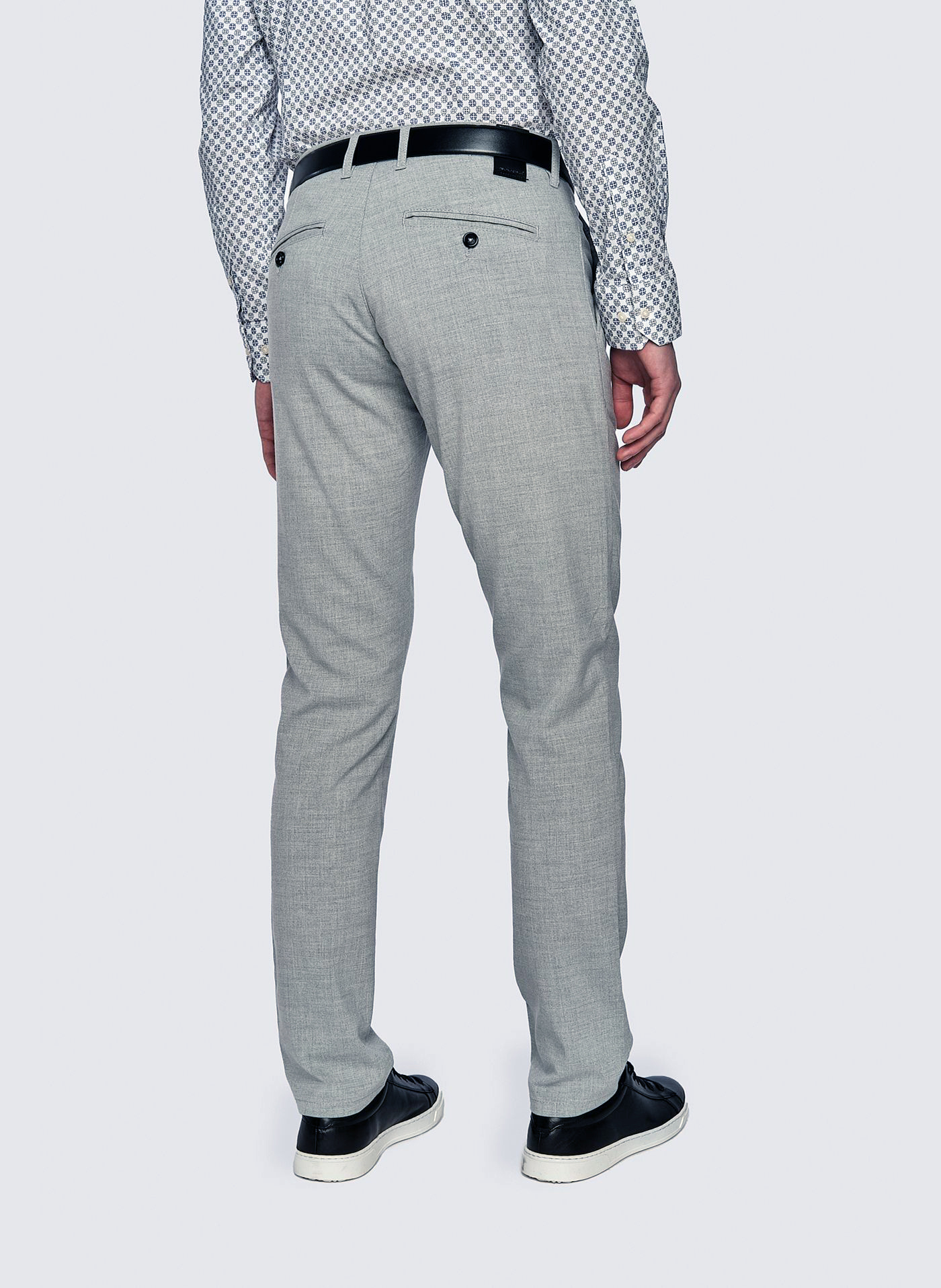 Męskie gładkie szare spodnie P23SF-WX-003-S-S - Pako Lorente