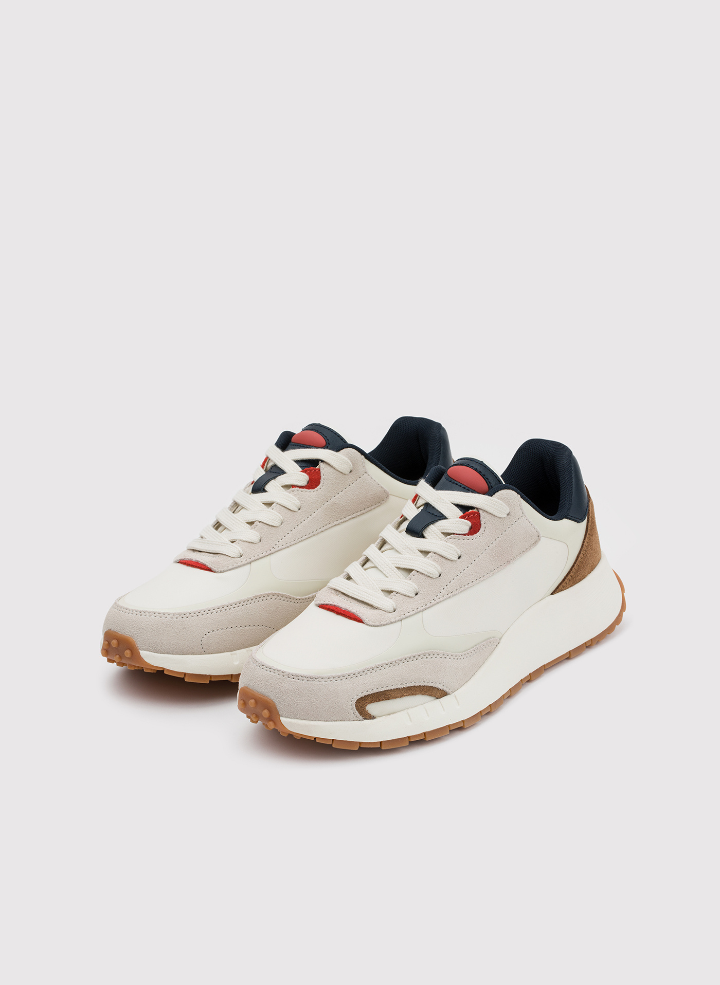 PAKO LORENTE - Beżowe sneakersy męskie - Pako Lorente