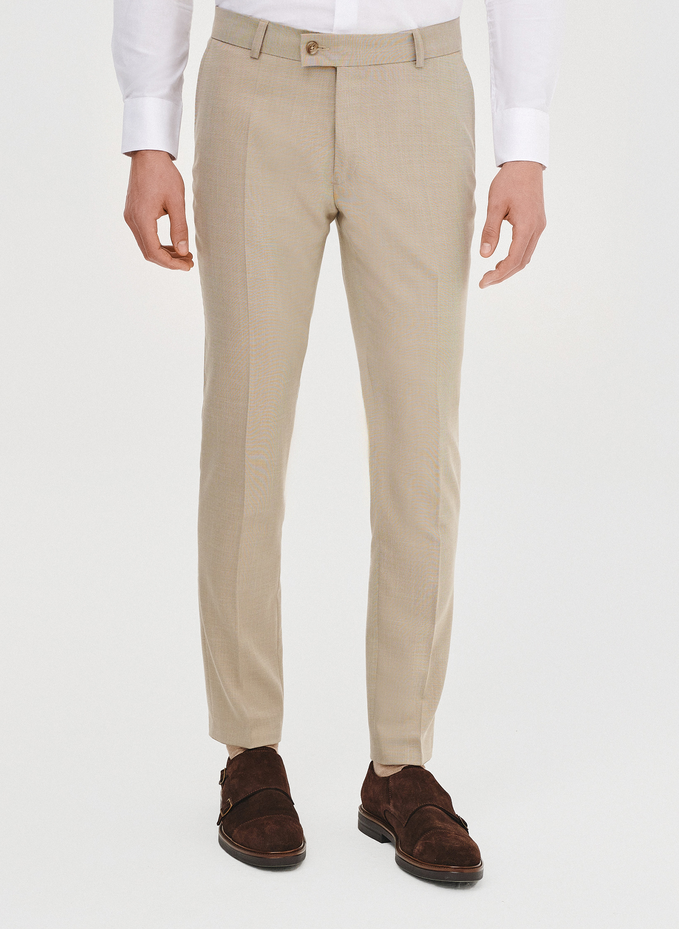 Beżowe spodnie ganiturowe - Pako Lorente