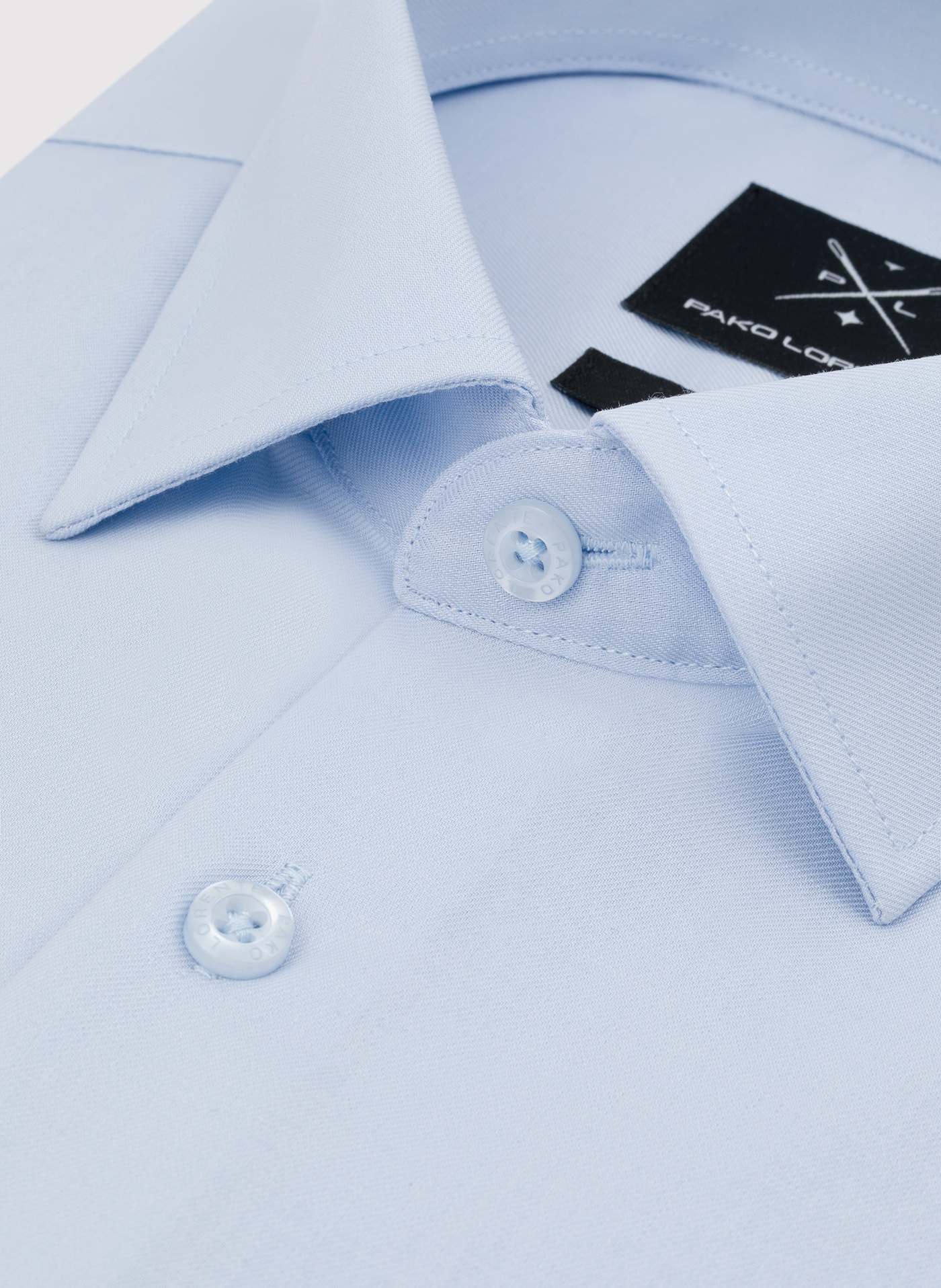 PAKO LORENTE - Niebieska bawełniana koszula męska z krótkim rękawem - Pako Lorente