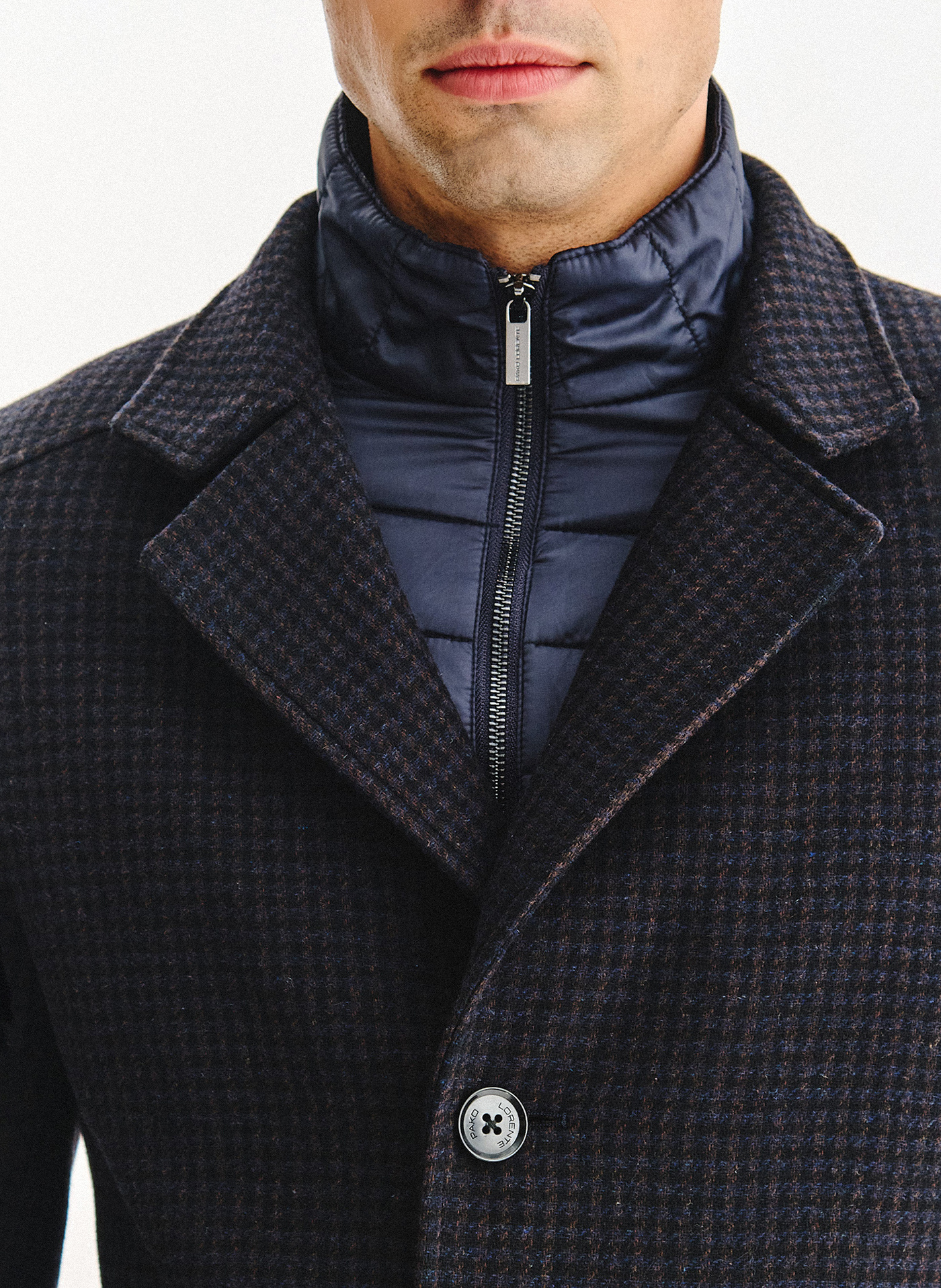 PAKO LORENTE - Płaszcz jednorzędowy w pepitkę - Pako Lorente