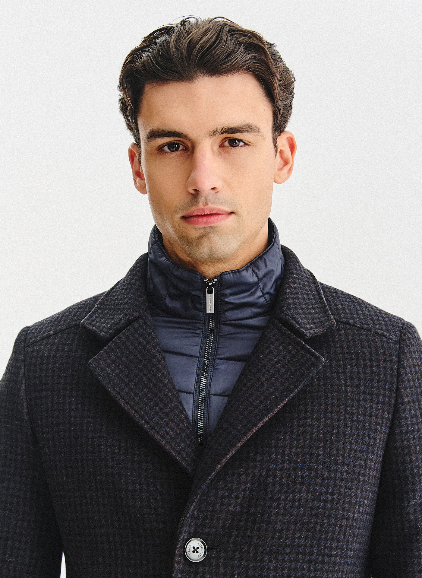 PAKO LORENTE - Płaszcz jednorzędowy w pepitkę - Pako Lorente