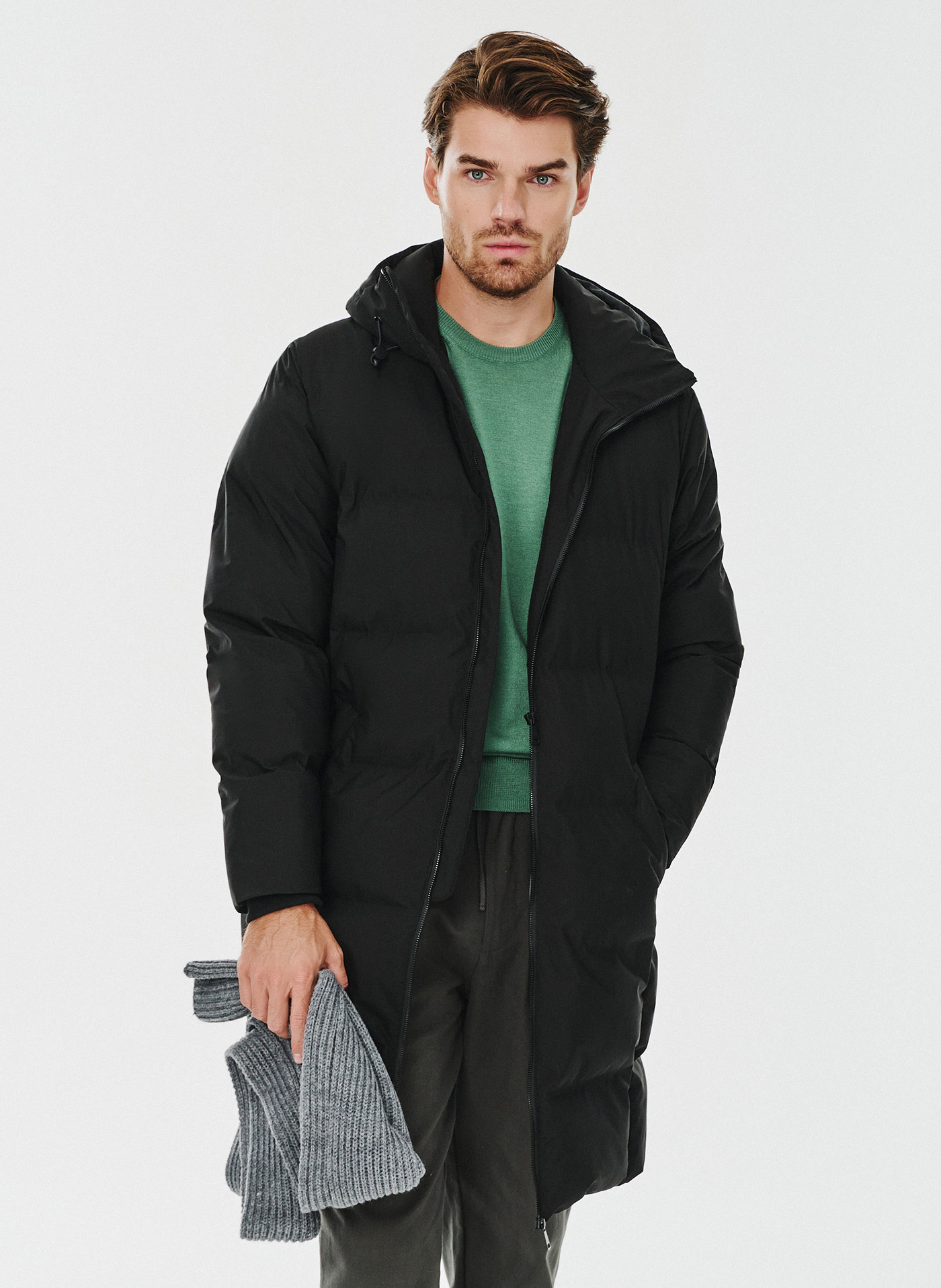 Czarna kurtka męska z szelkami - Pako Lorente