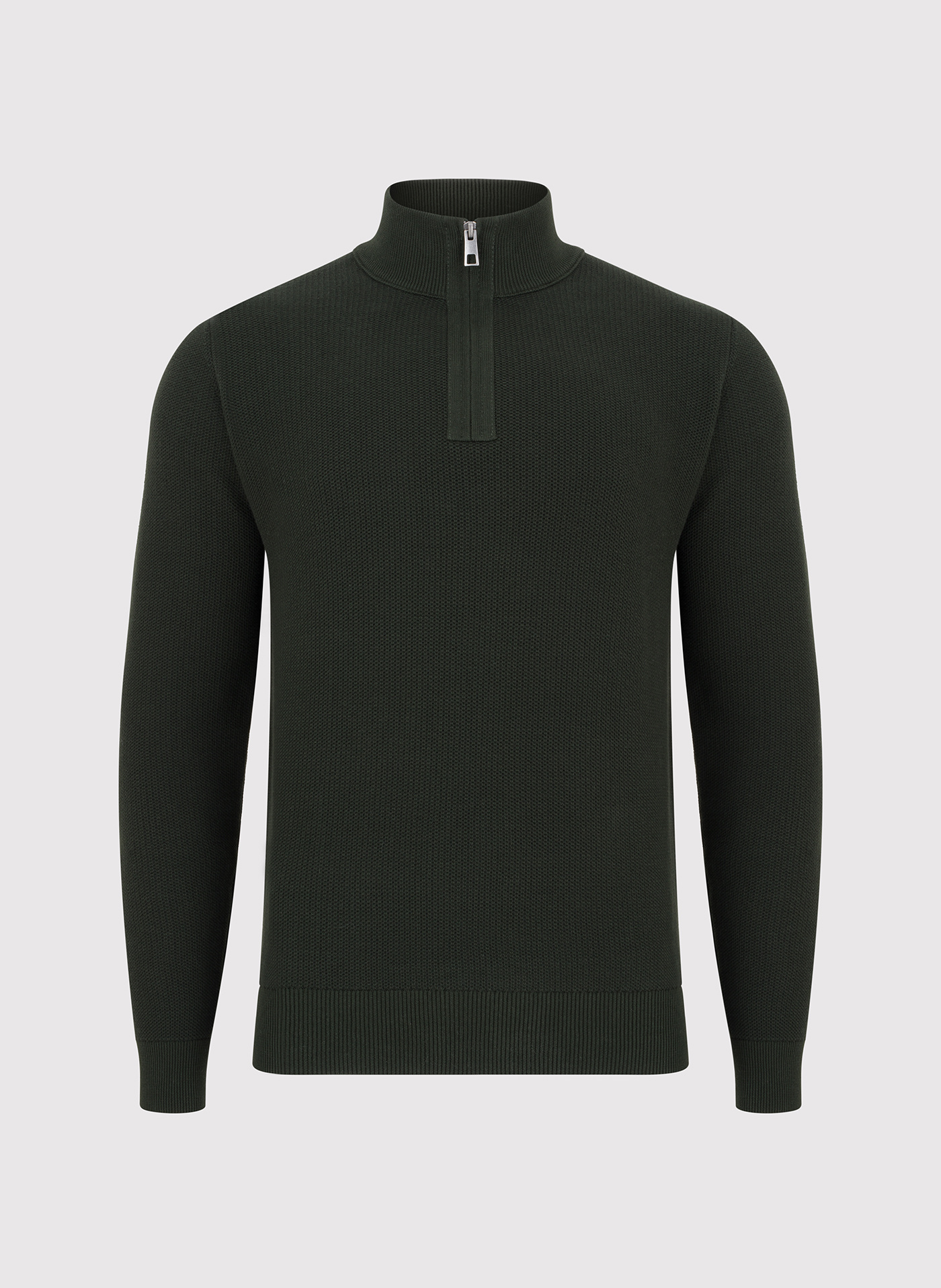 Ciemnozielony sweter męski z bawełny organicznej - Pako Lorente