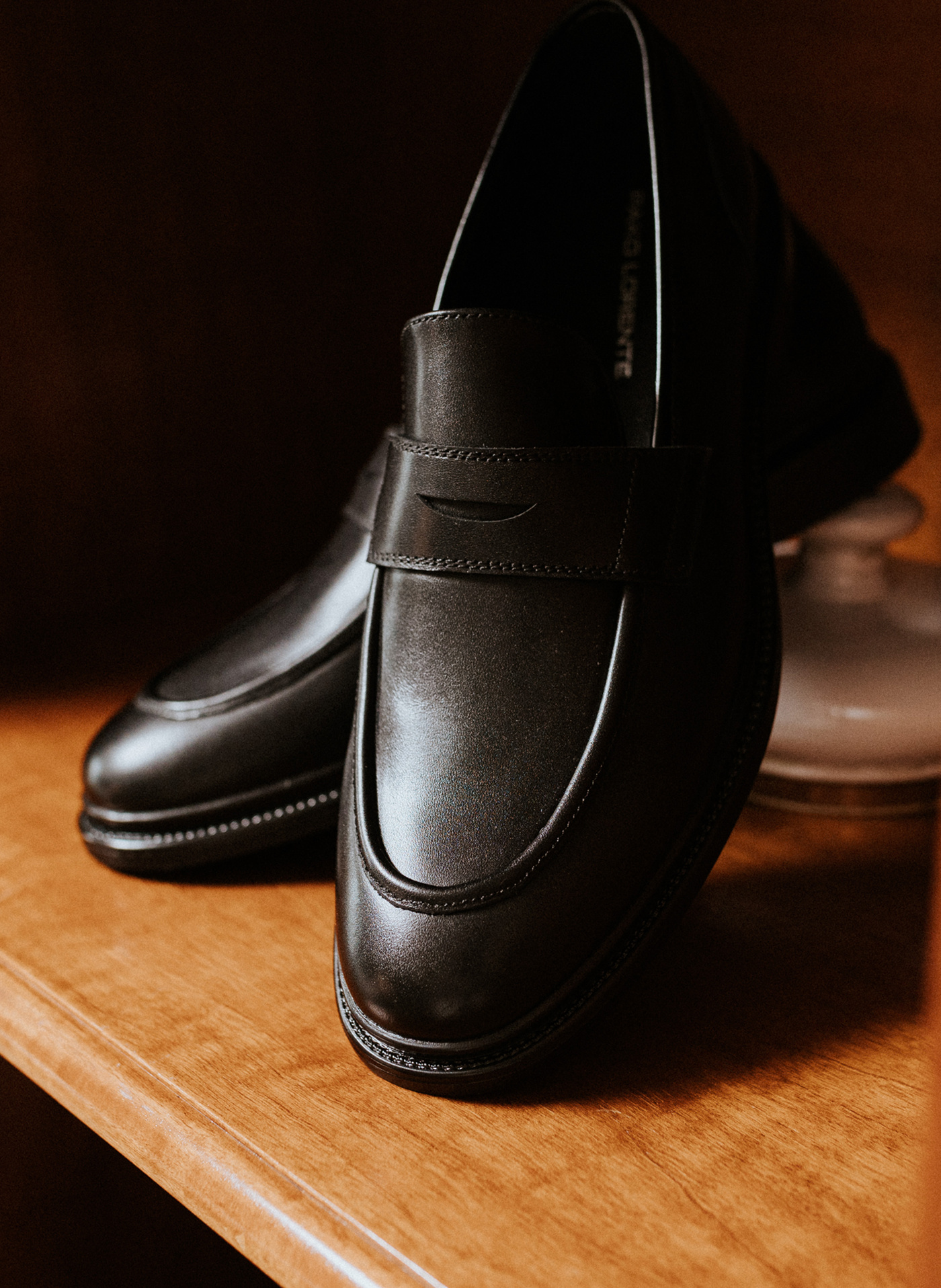 Czarne mokasyny męskie - Pako Lorente