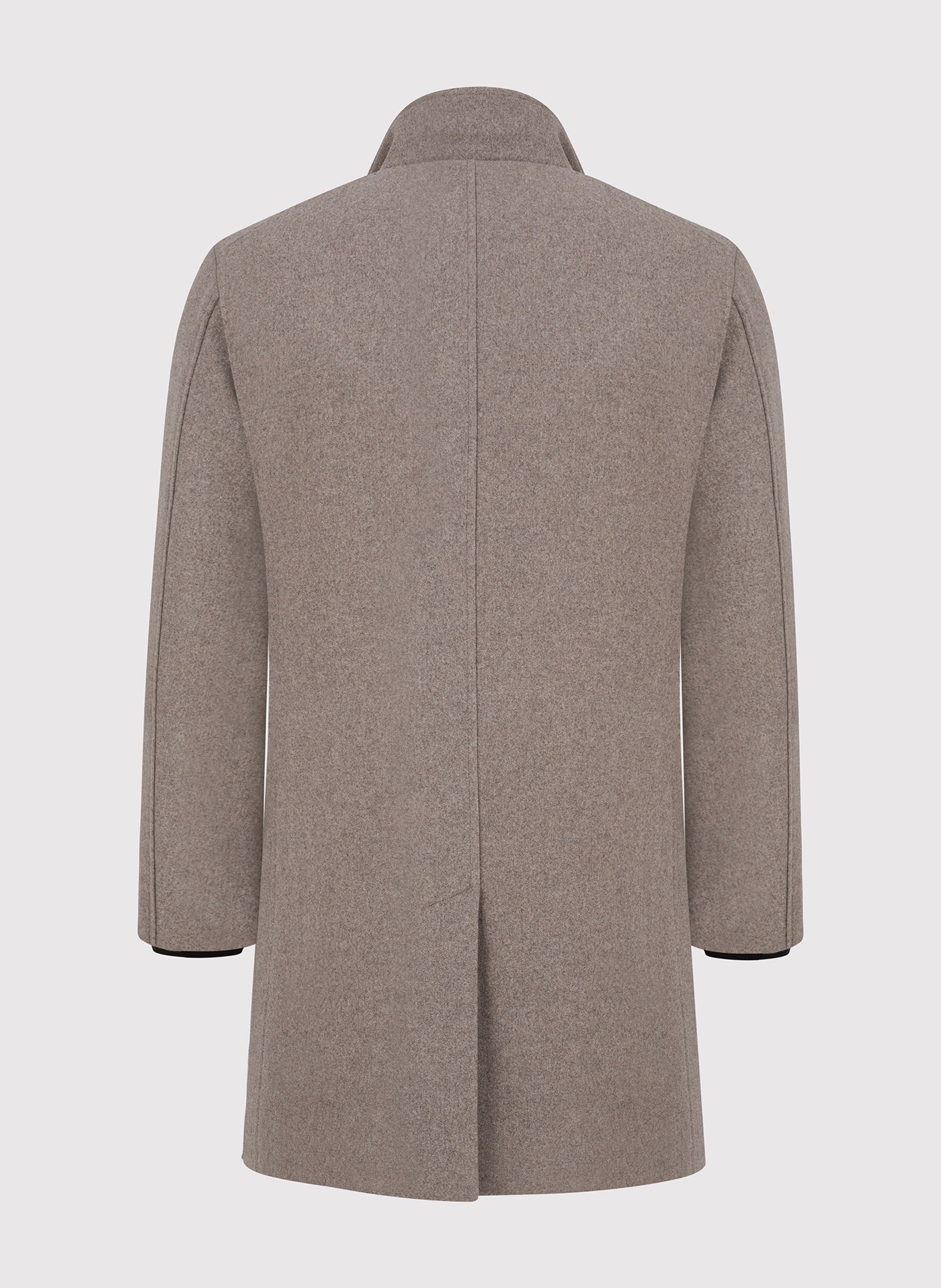 Beżowy płaszcz męski z odpinaną stójką - Pako Lorente