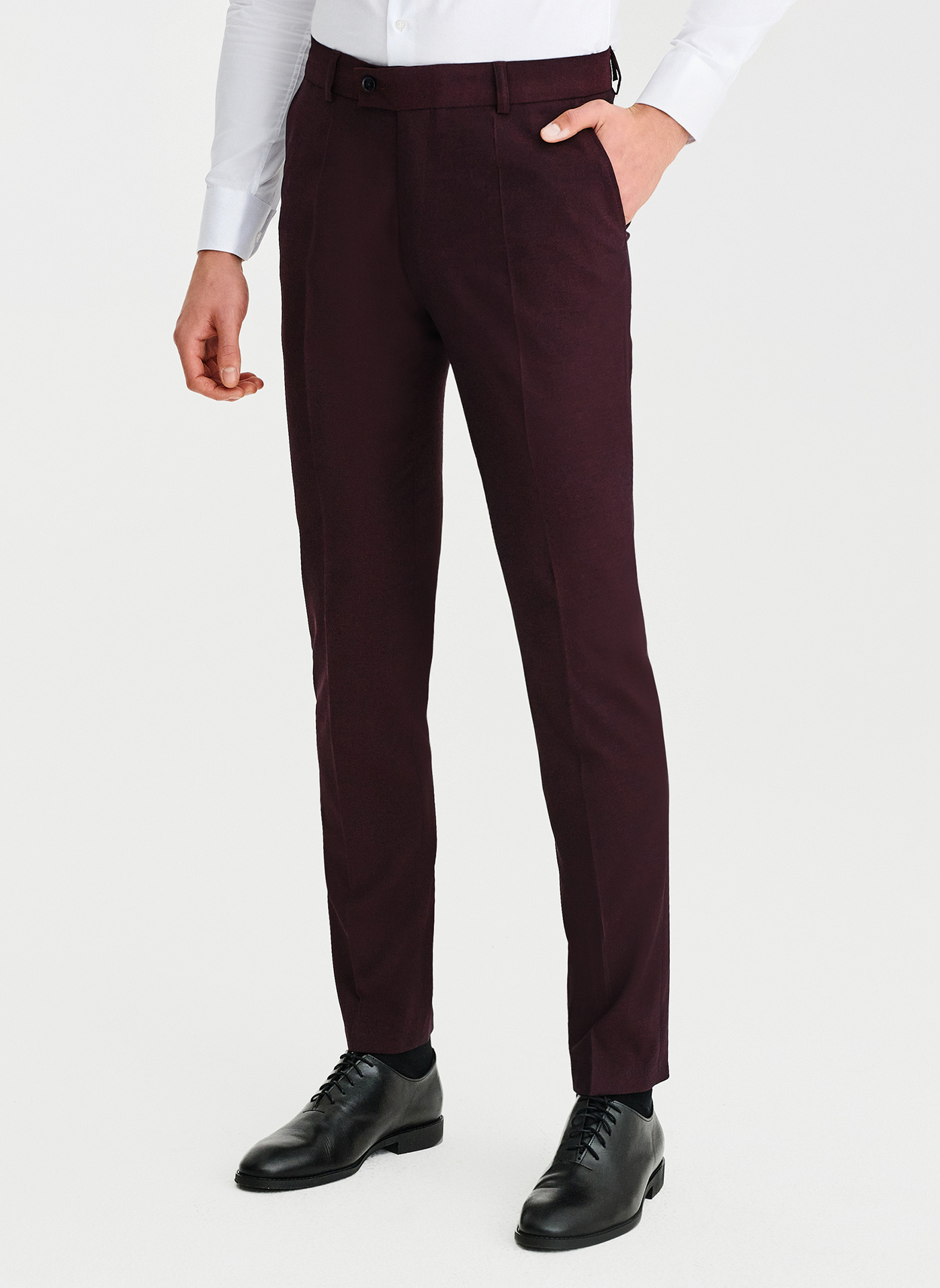 PAKO LORENTE - Bordowe spodnie ganiturowe - Pako Lorente