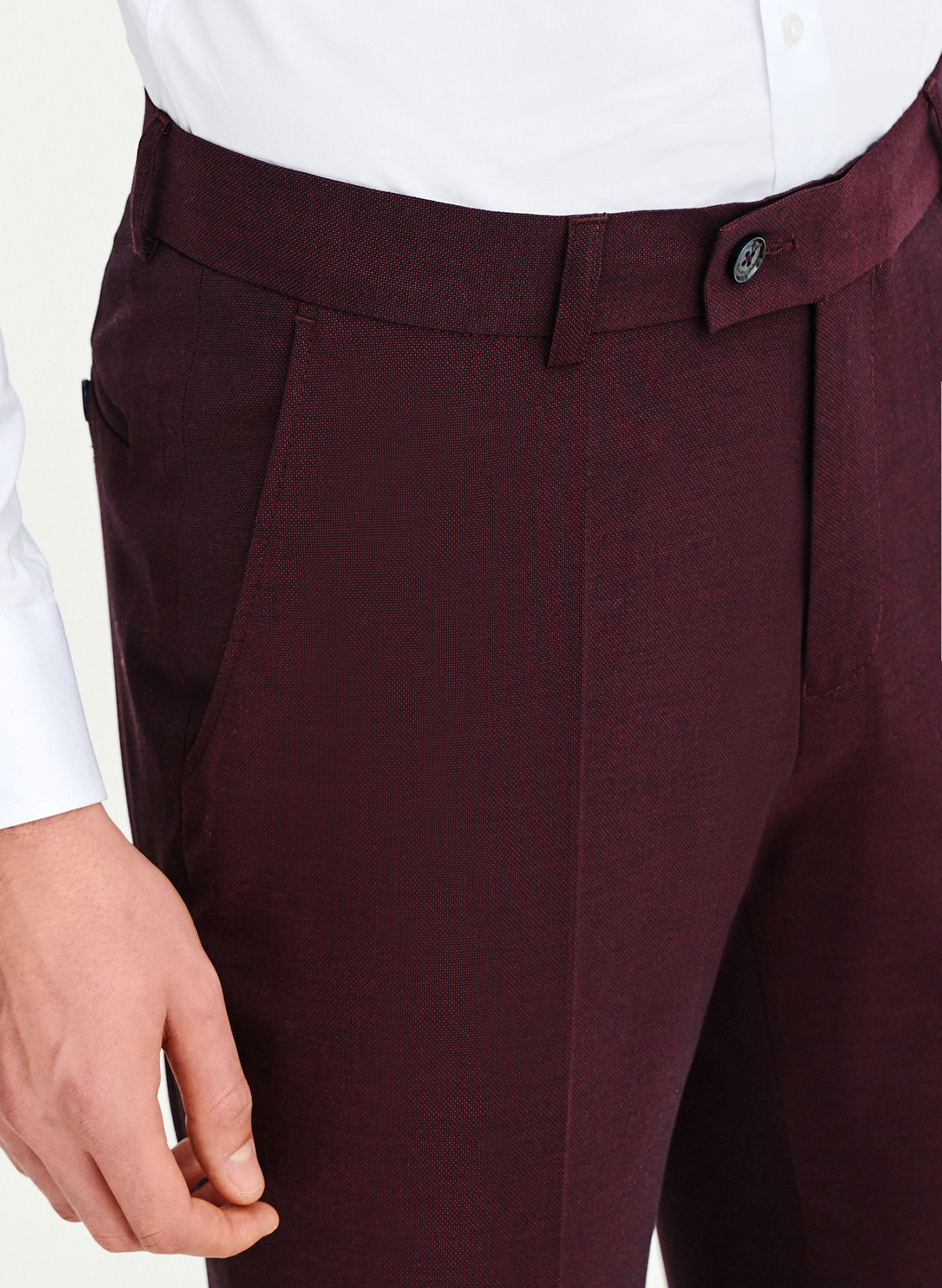 PAKO LORENTE - Bordowe spodnie ganiturowe - Pako Lorente
