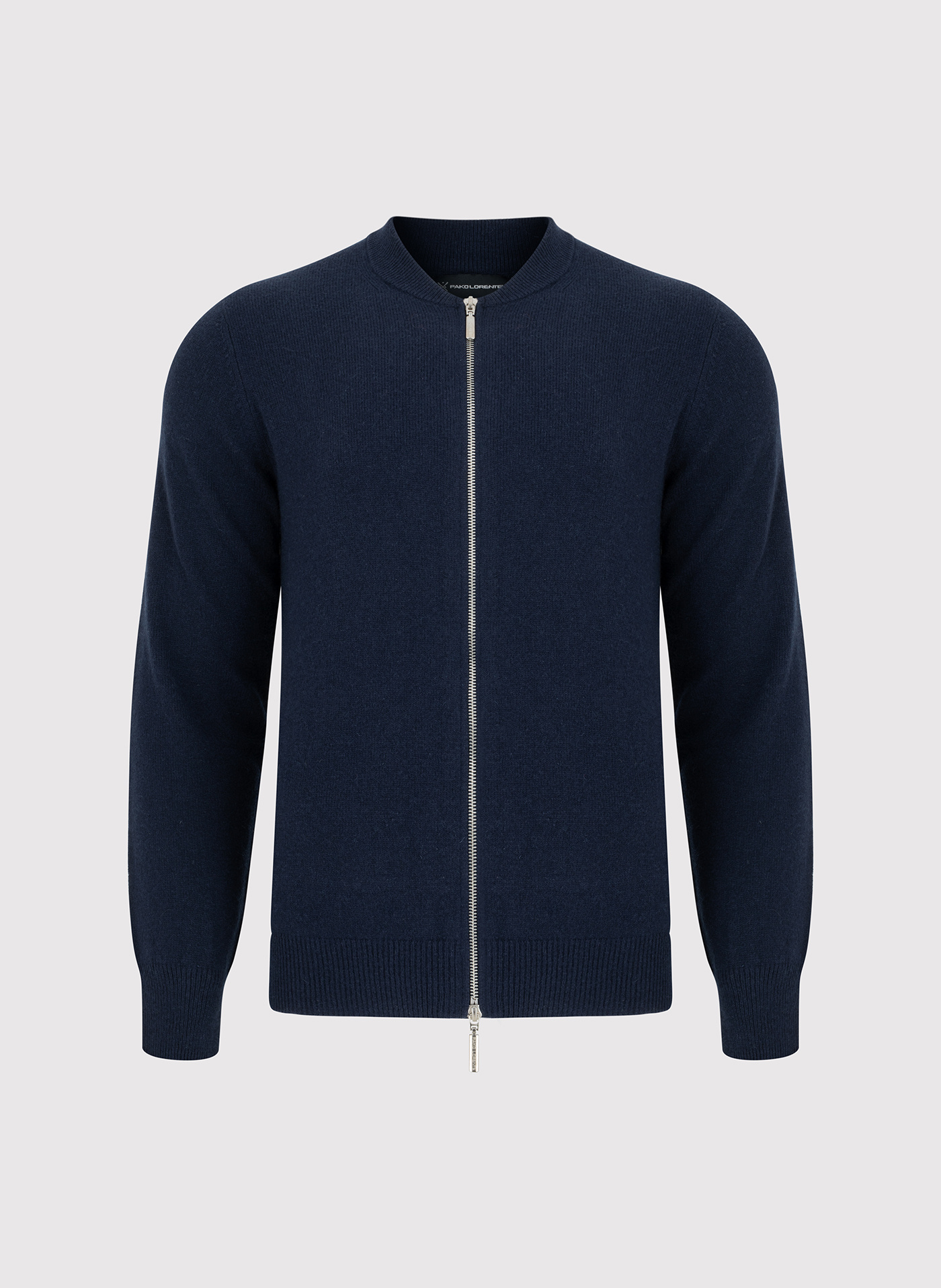 Sweter męski rozpinany w granatowym kolorze - Pako Lorente