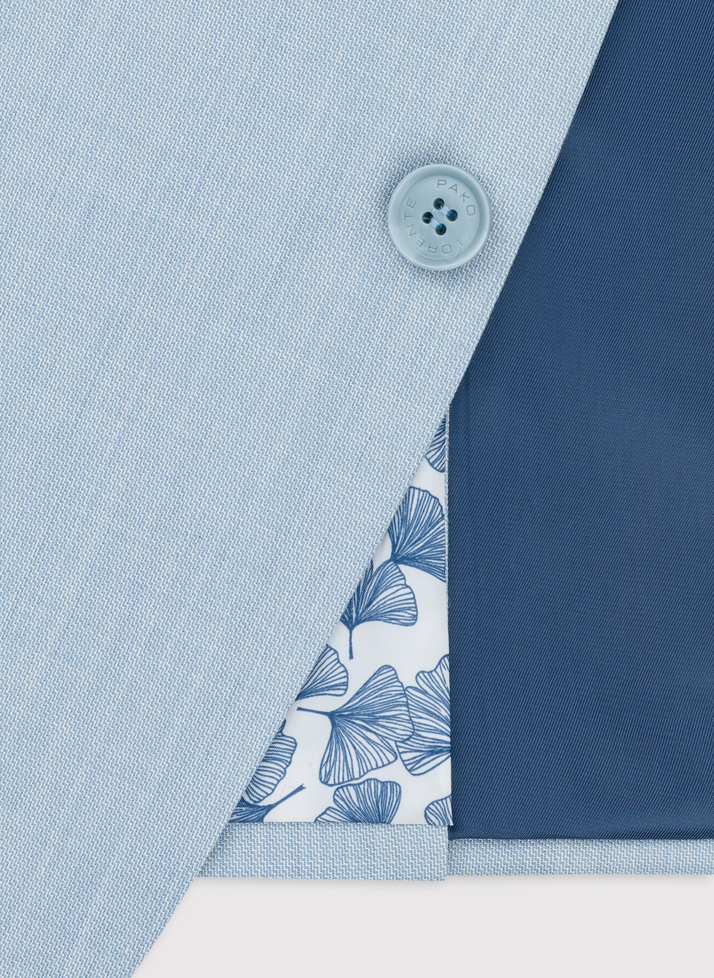 Błekitna gładka marynarka garniturowa - Pako Lorente