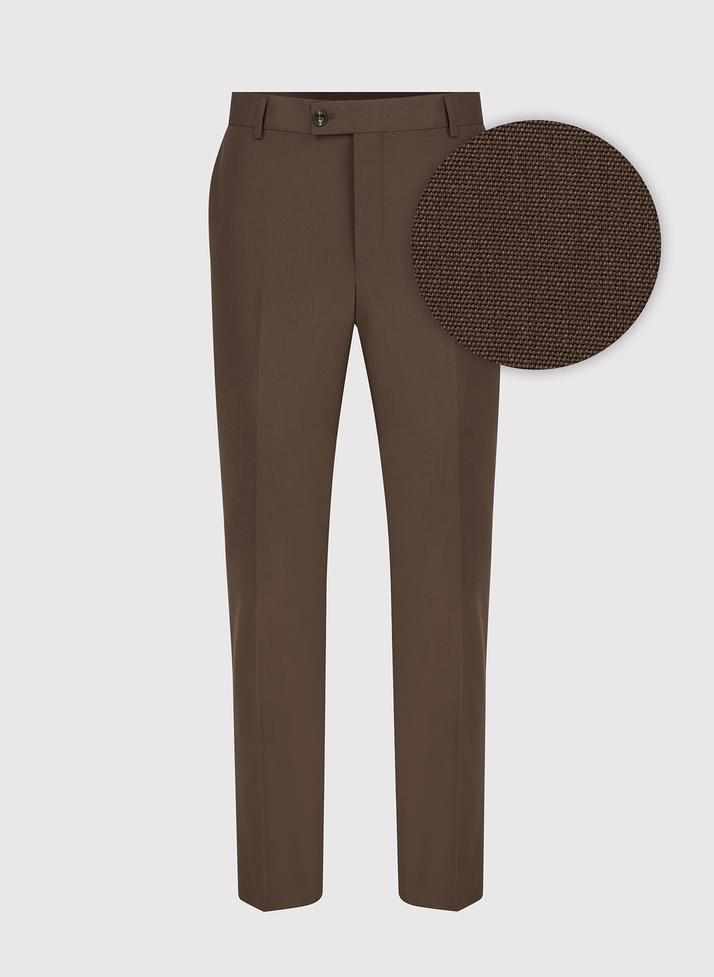 Brązowe męskie spodnie garniturowe - Pako Lorente