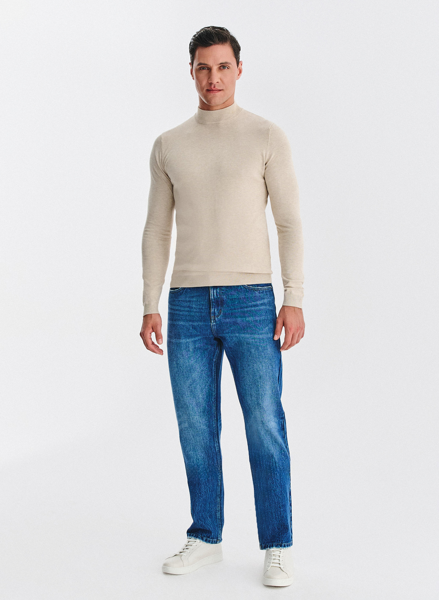 Beżowy półgolf męski - Pako Lorente