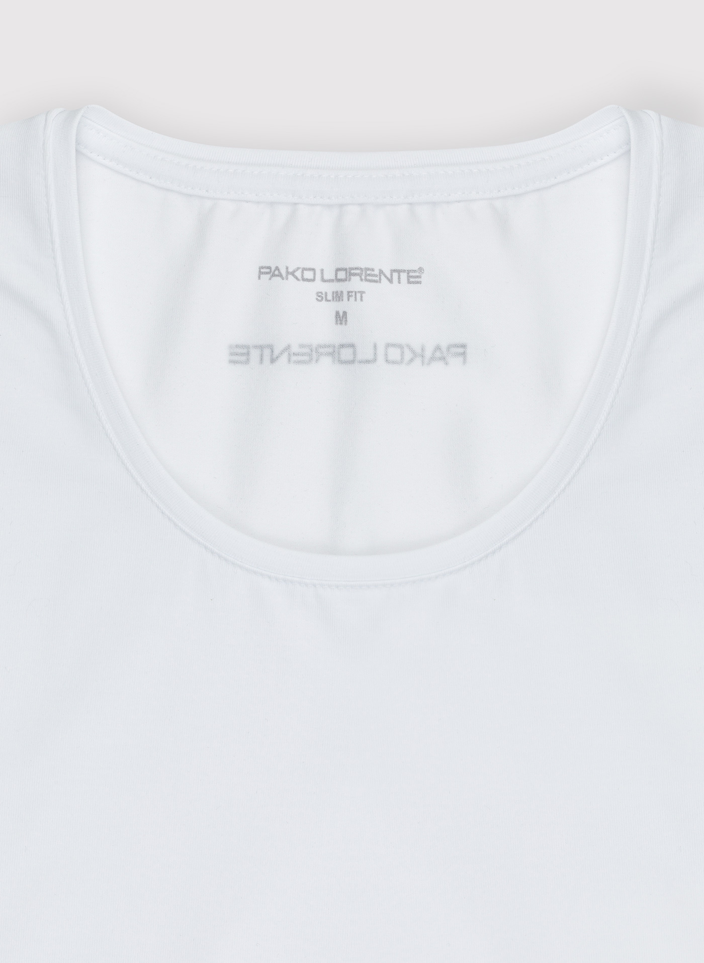 Biały gładki T-shirt Basic - Pako Lorente