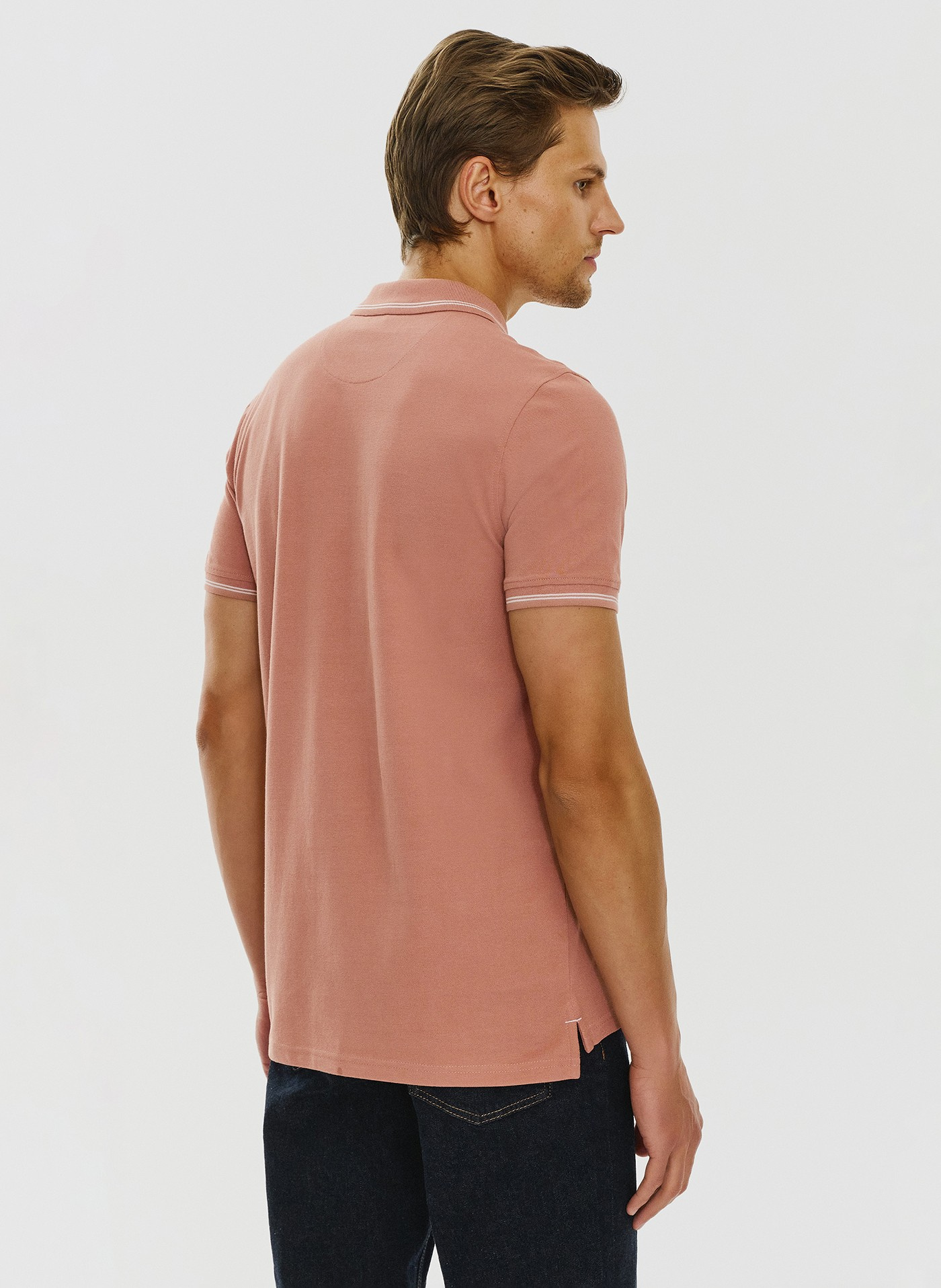 Gładki t-shirt polo P24SF-TX-004-R - Pako Lorente - Pako Lorente