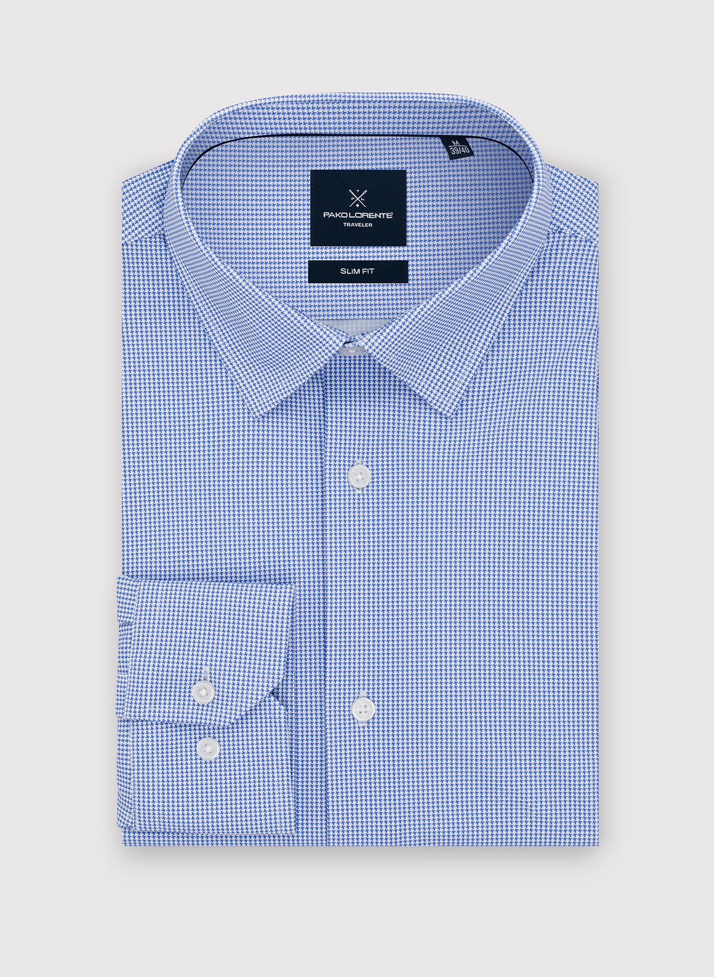 PAKO LORENTE - Dzianinowa koszula męska w pepitkę - Pako Lorente