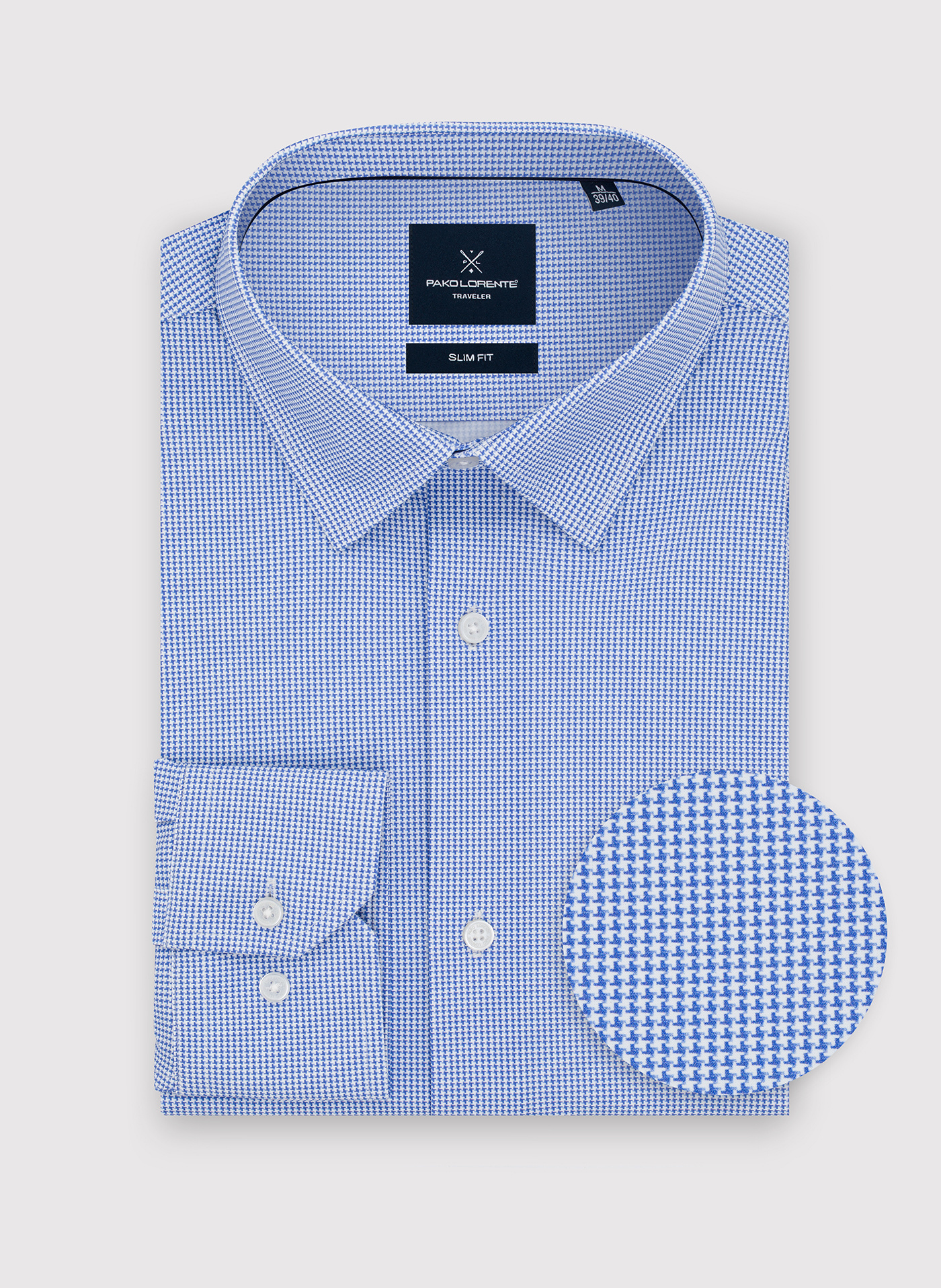 PAKO LORENTE - Dzianinowa koszula męska w pepitkę - Pako Lorente