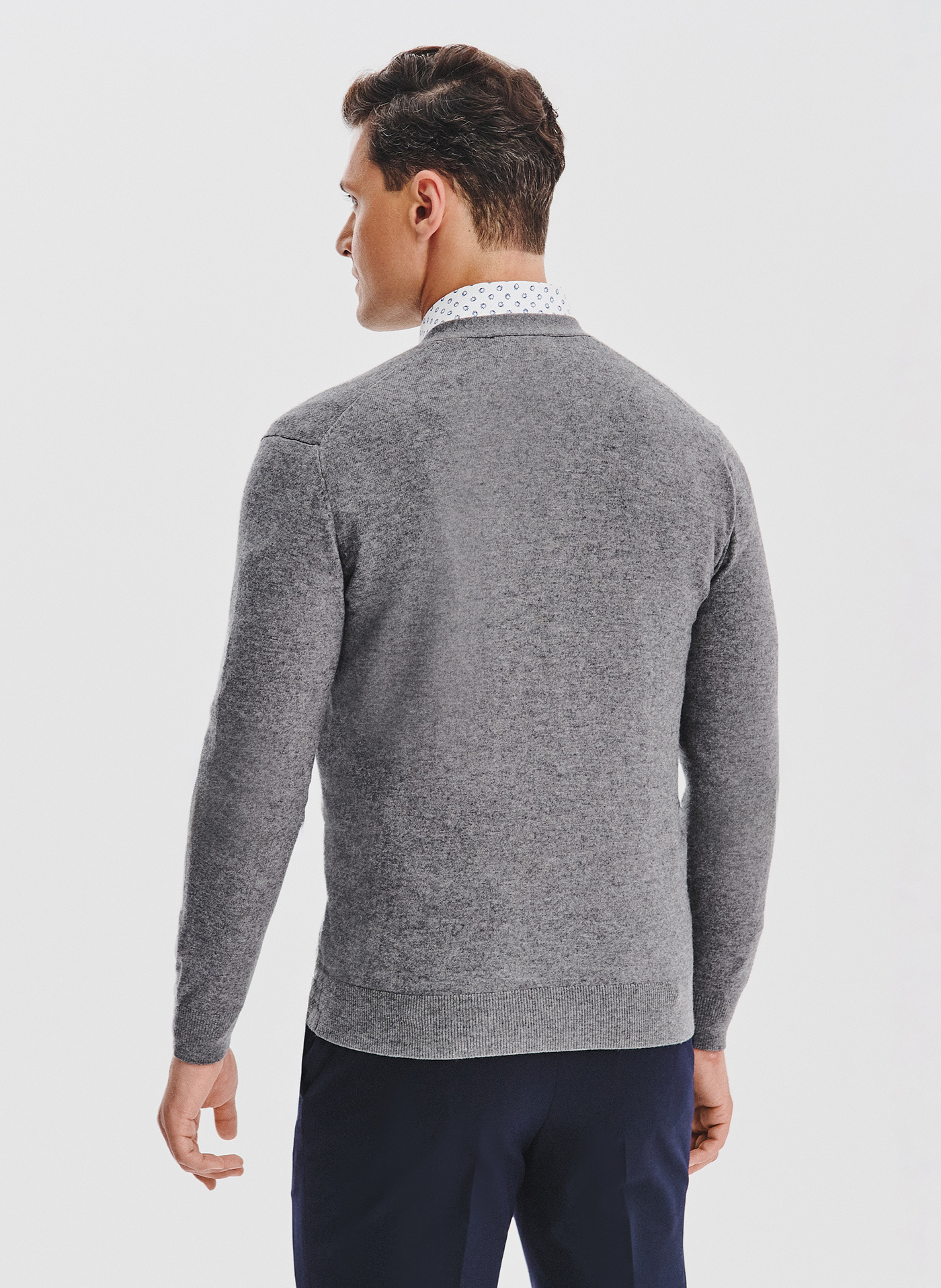 PAKO LORENTE - Męski kardigan w szarym kolorze - Pako Lorente