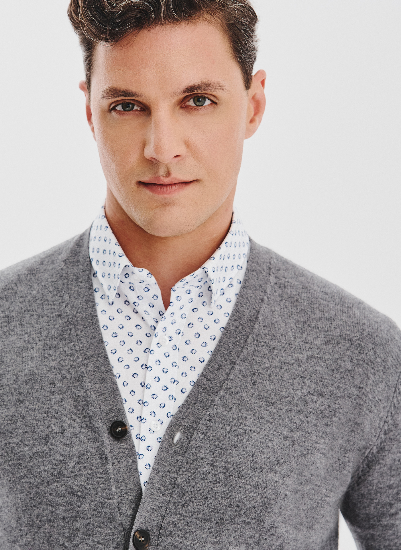 PAKO LORENTE - Męski kardigan w szarym kolorze - Pako Lorente