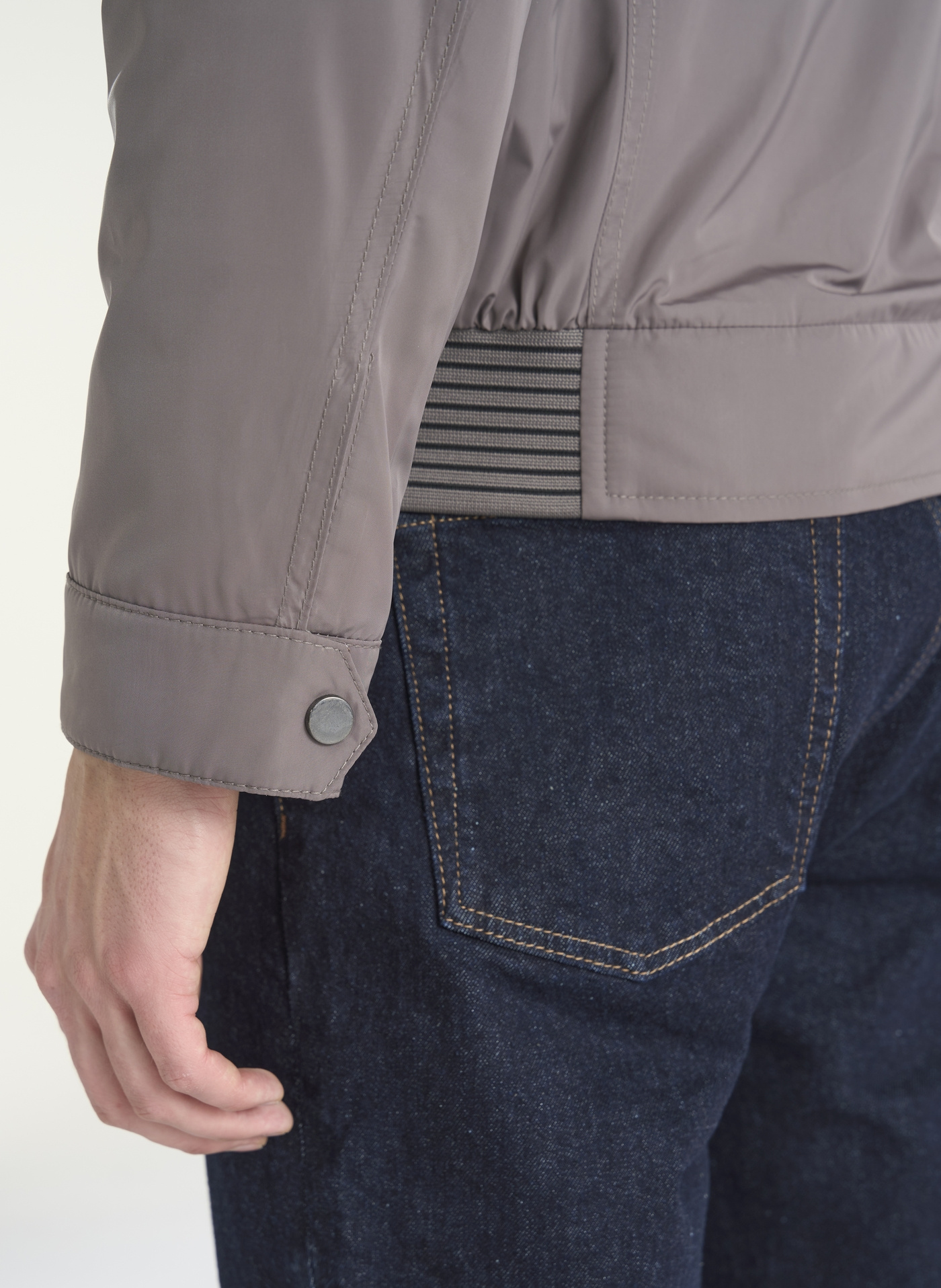 Jasnobrązowa krótka kurtka męska P24SF-5X-001-A-0 - Pako Lorente - Pako Lorente