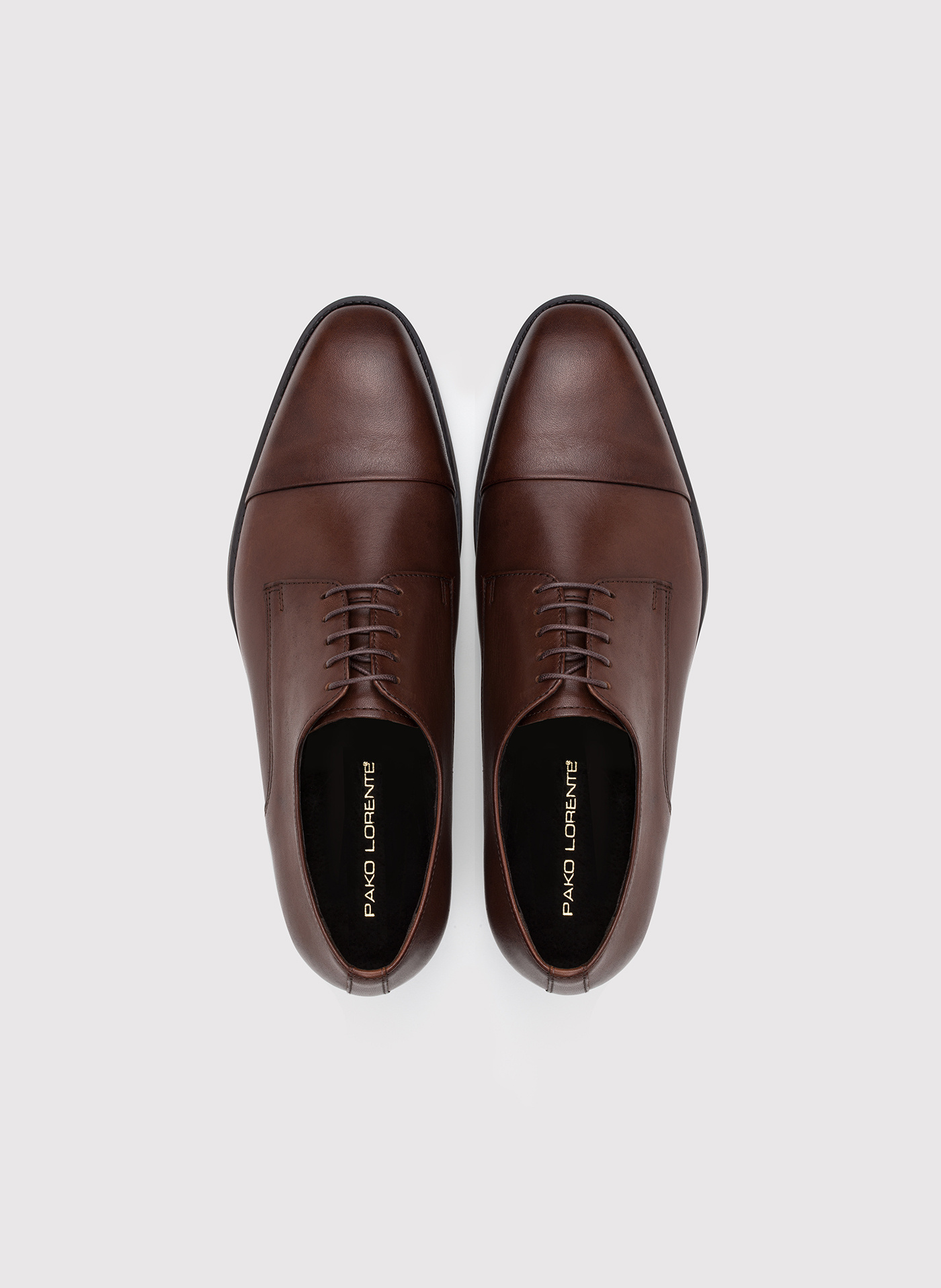 Brązowe derby męskie - Pako Lorente