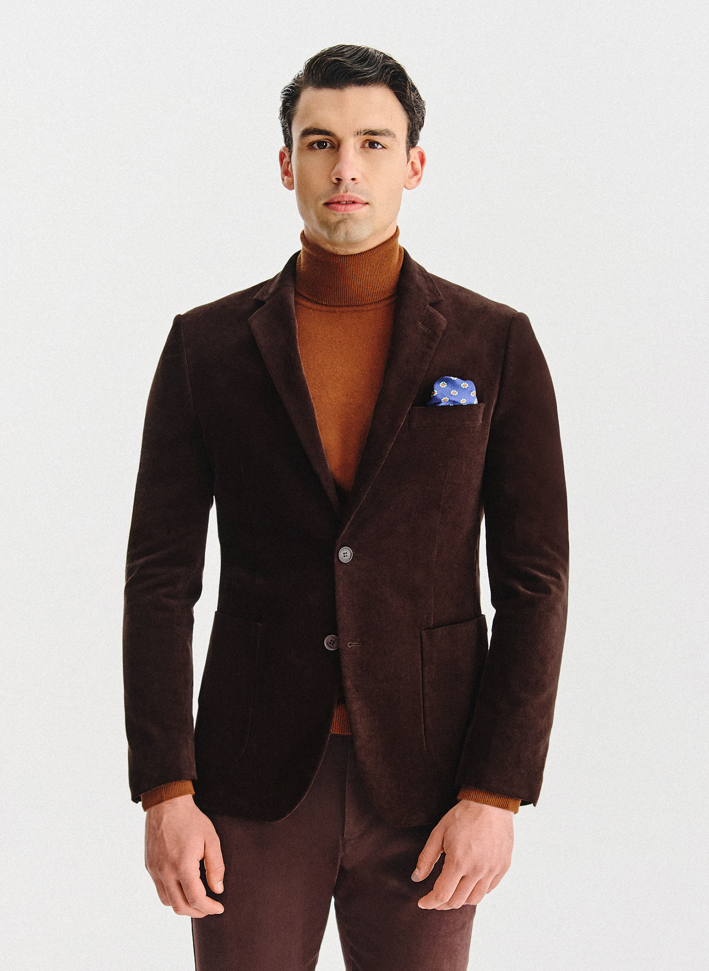 PAKO LORENTE - Brązowa sztruksowa marynarka męska - Pako Lorente