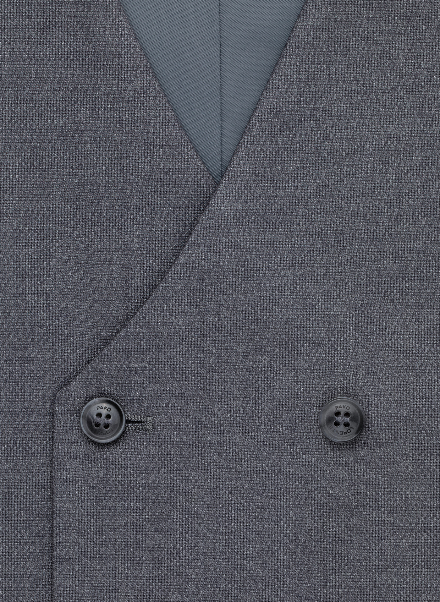 Szara dwurzędowa kamizelka męska - Pako Lorente