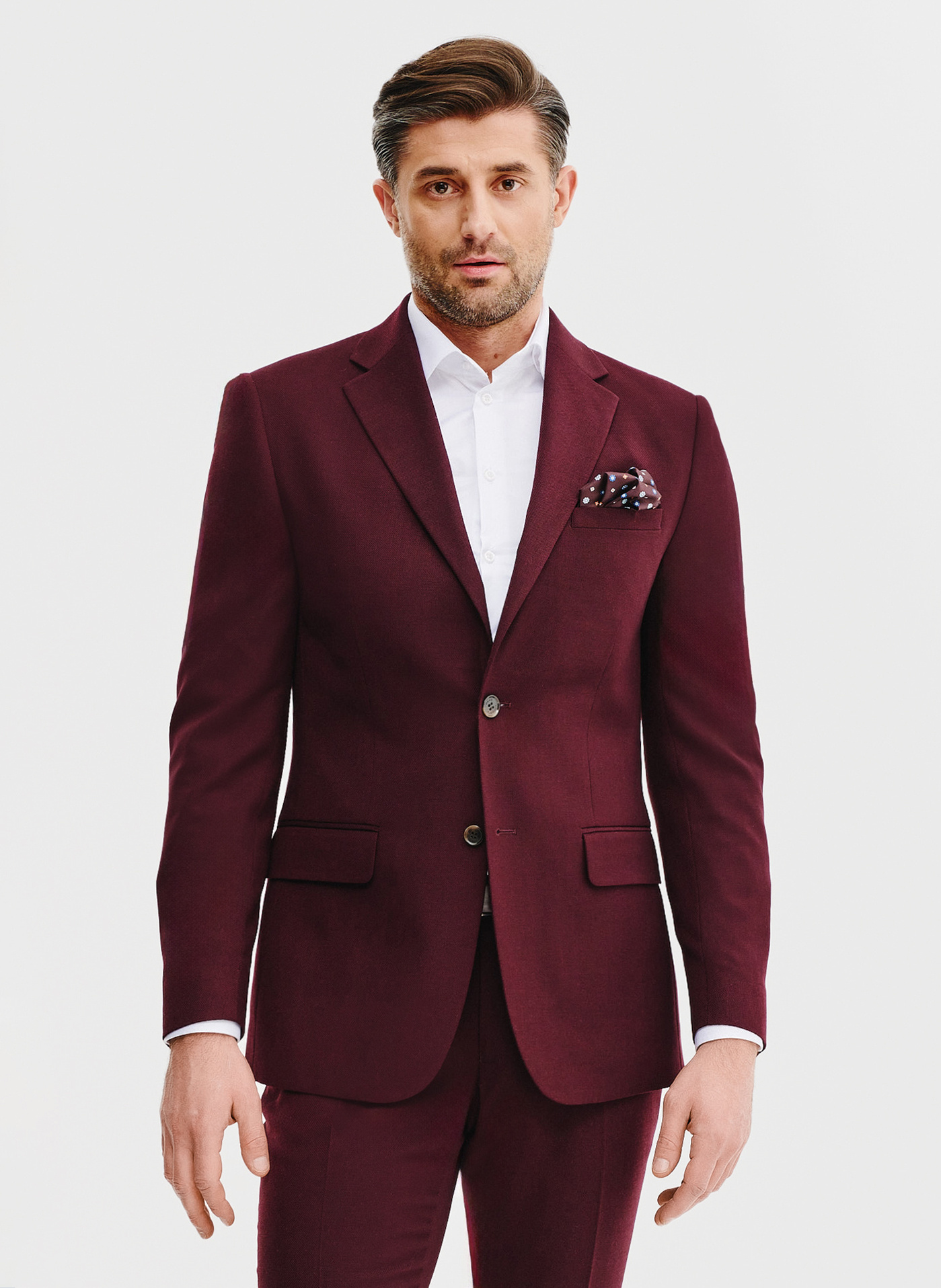 Marynarka garniturowa w kolorze bordowym - Pako Lorente