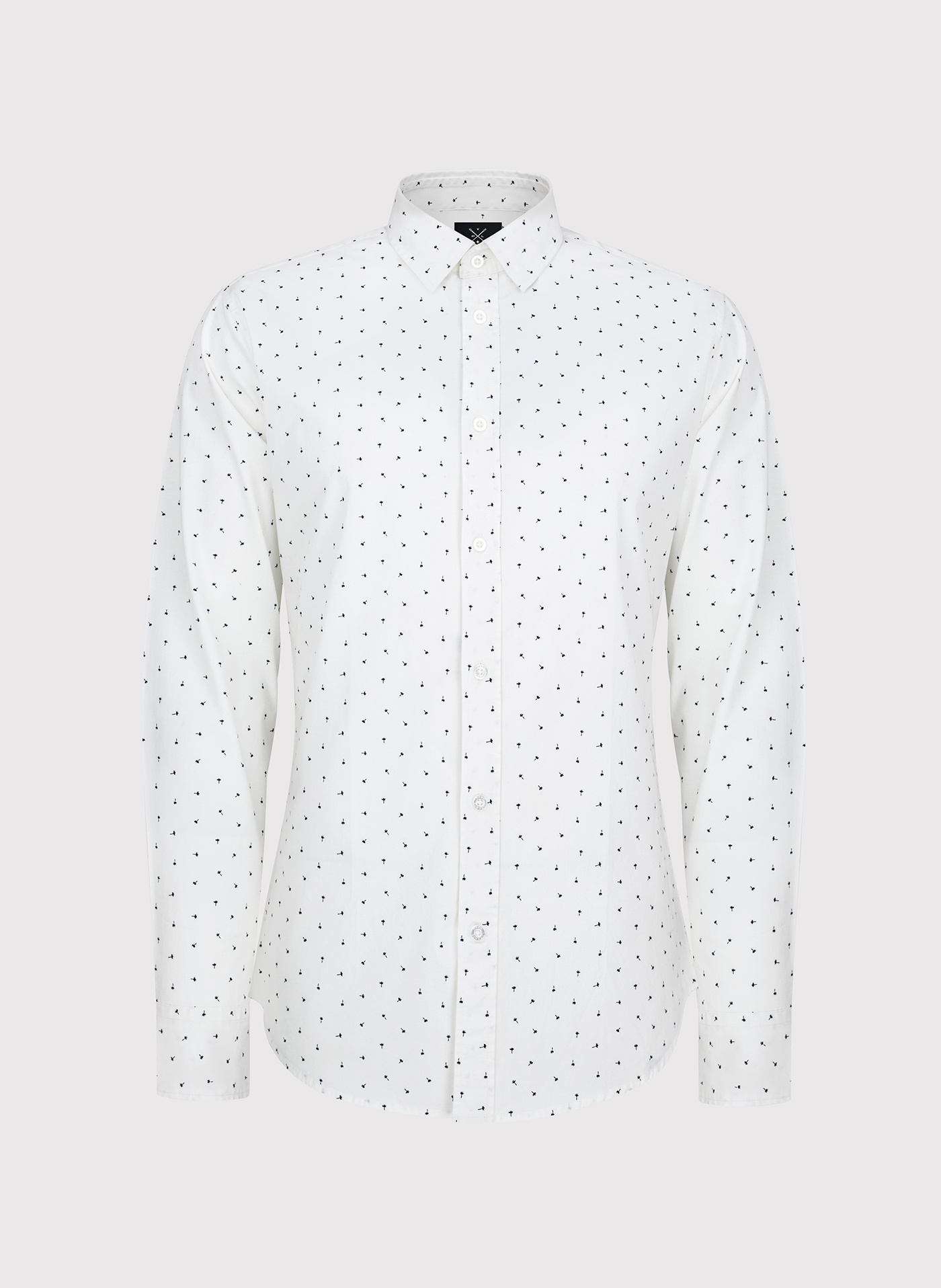 Biała koszula męska w mikrowzór - Pako Lorente