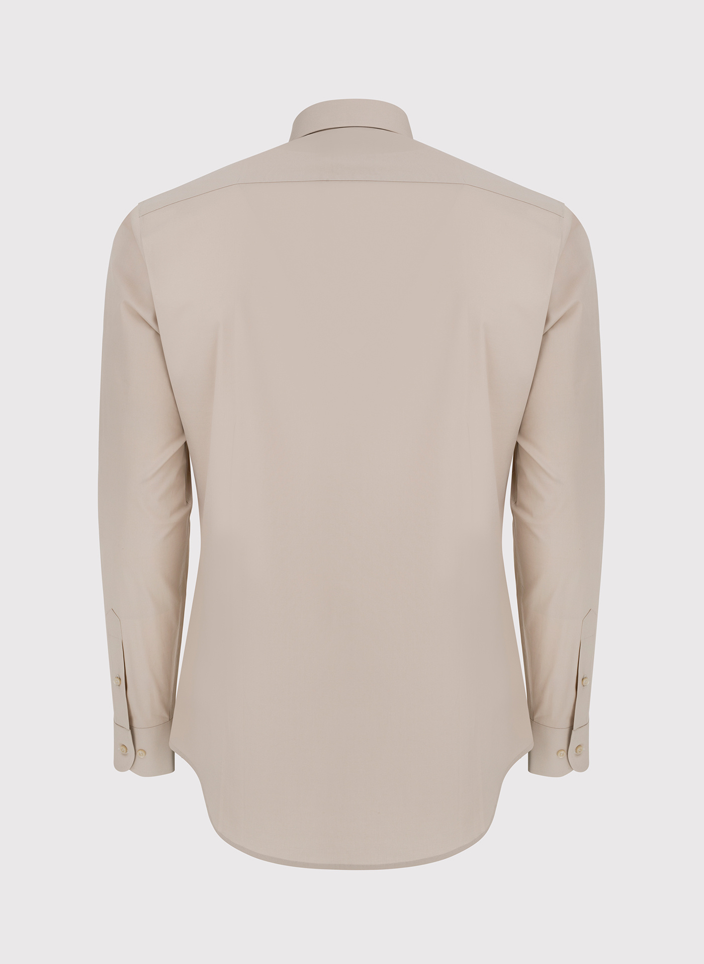 Beżowa koszula męska długi rękaw - Pako Lorente