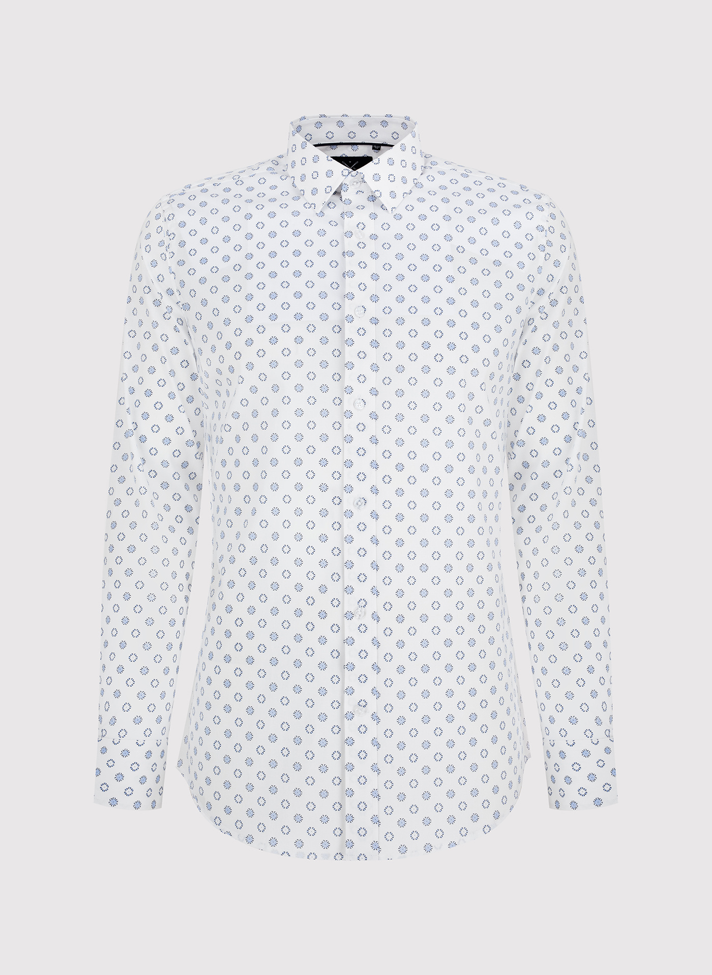 Biała koszula męska mikrowzór - Pako Lorente