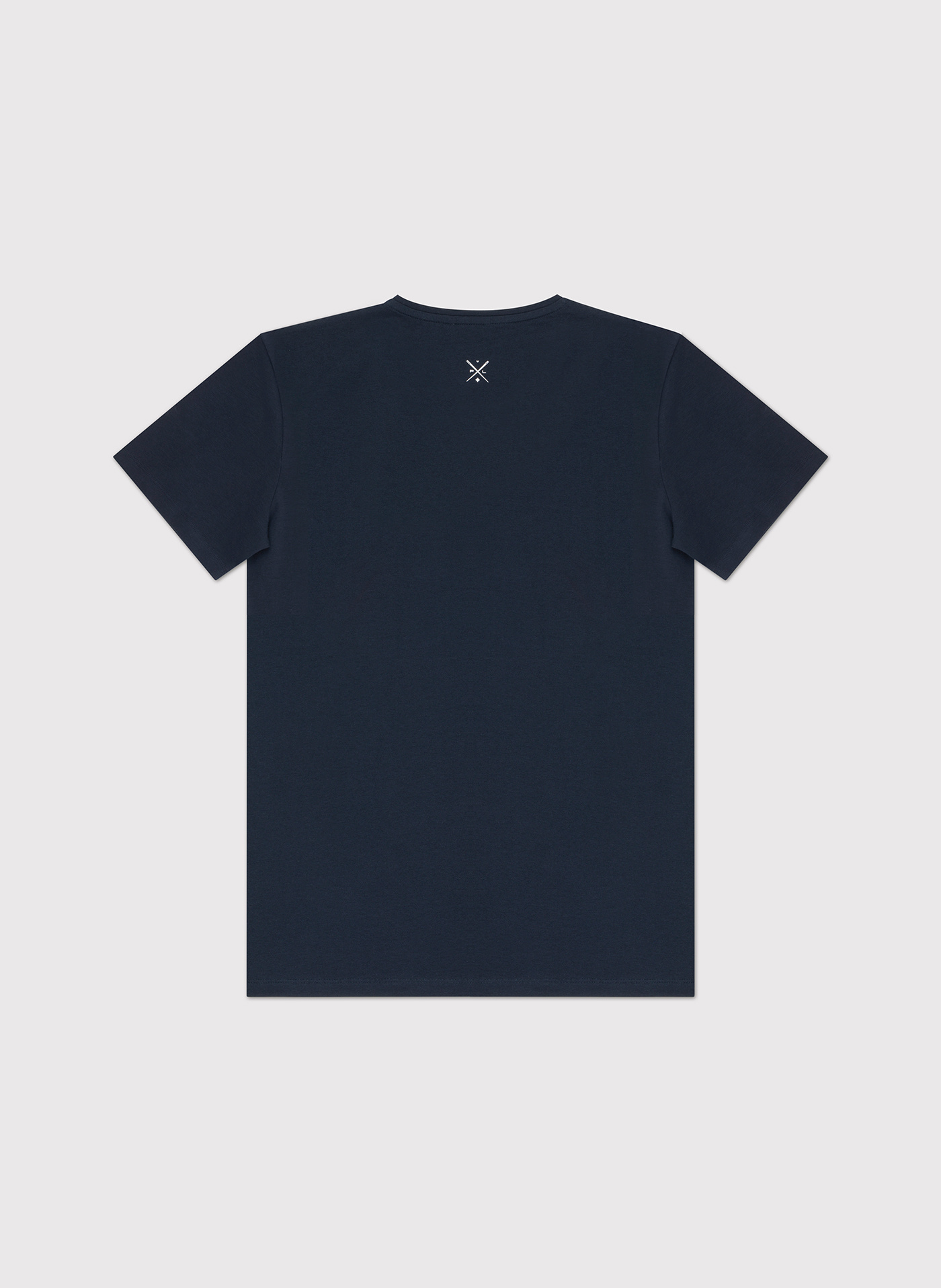 Granatowy gładki t-shirt męski - Pako Lorente