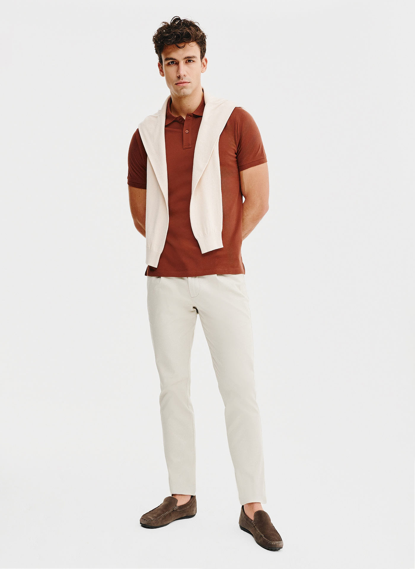 PAKO LORENTE - Beżowe spodnie z zaszewkami - Pako Lorente