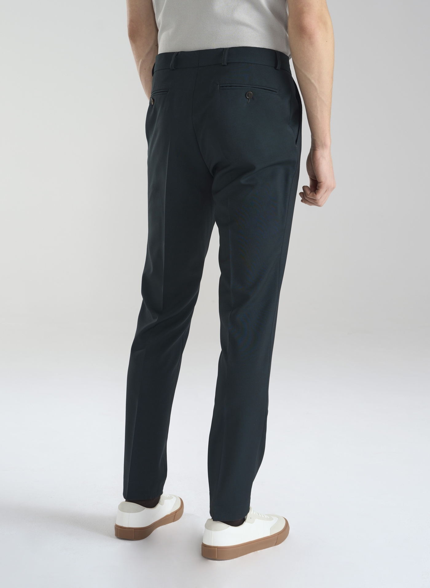 Wełniane zielone spodnie garniturowe - Pako Lorente