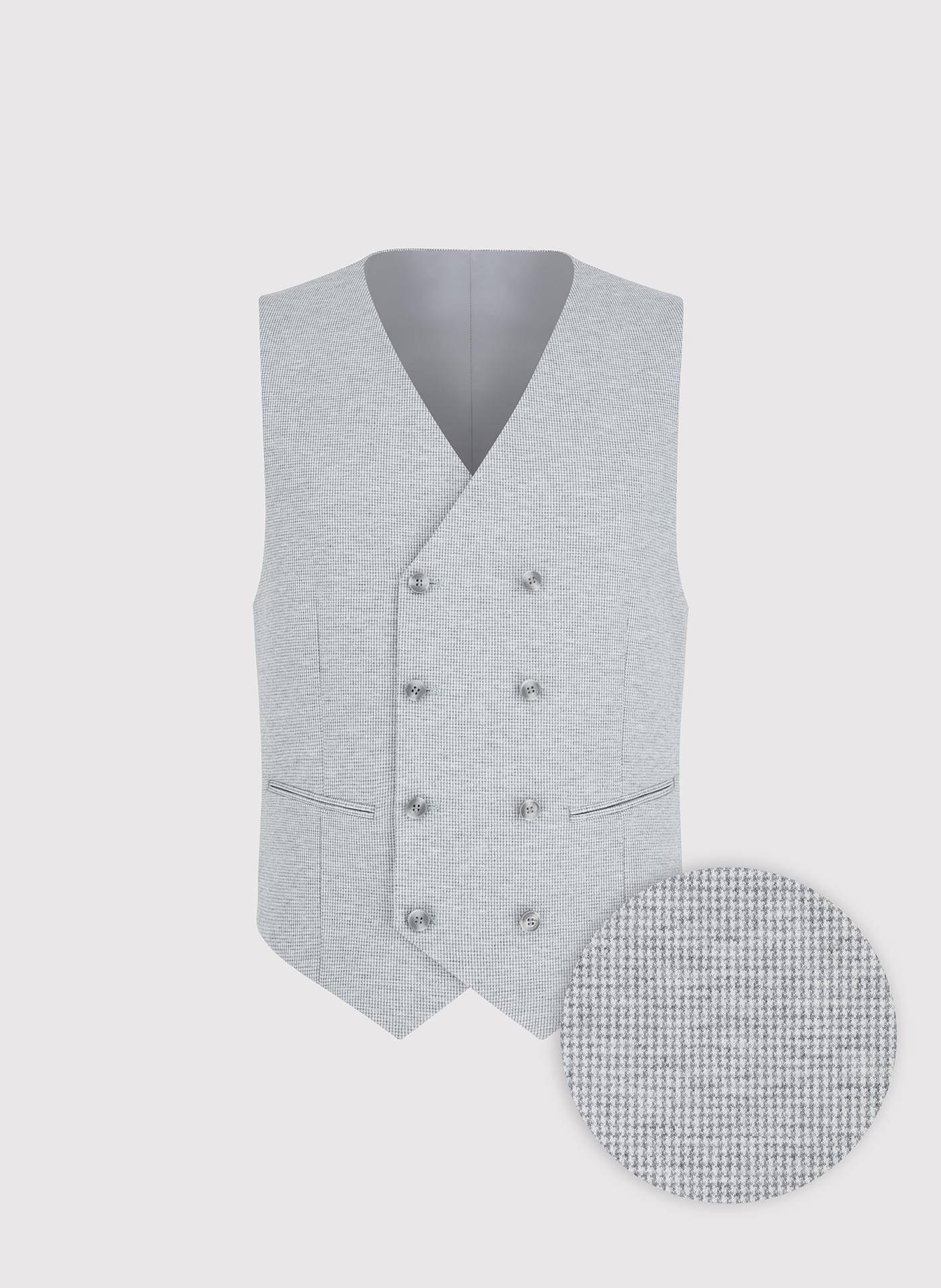 PAKO LORENTE - Dwurzędowa kamizelka męska w drobną kratę - Pako Lorente