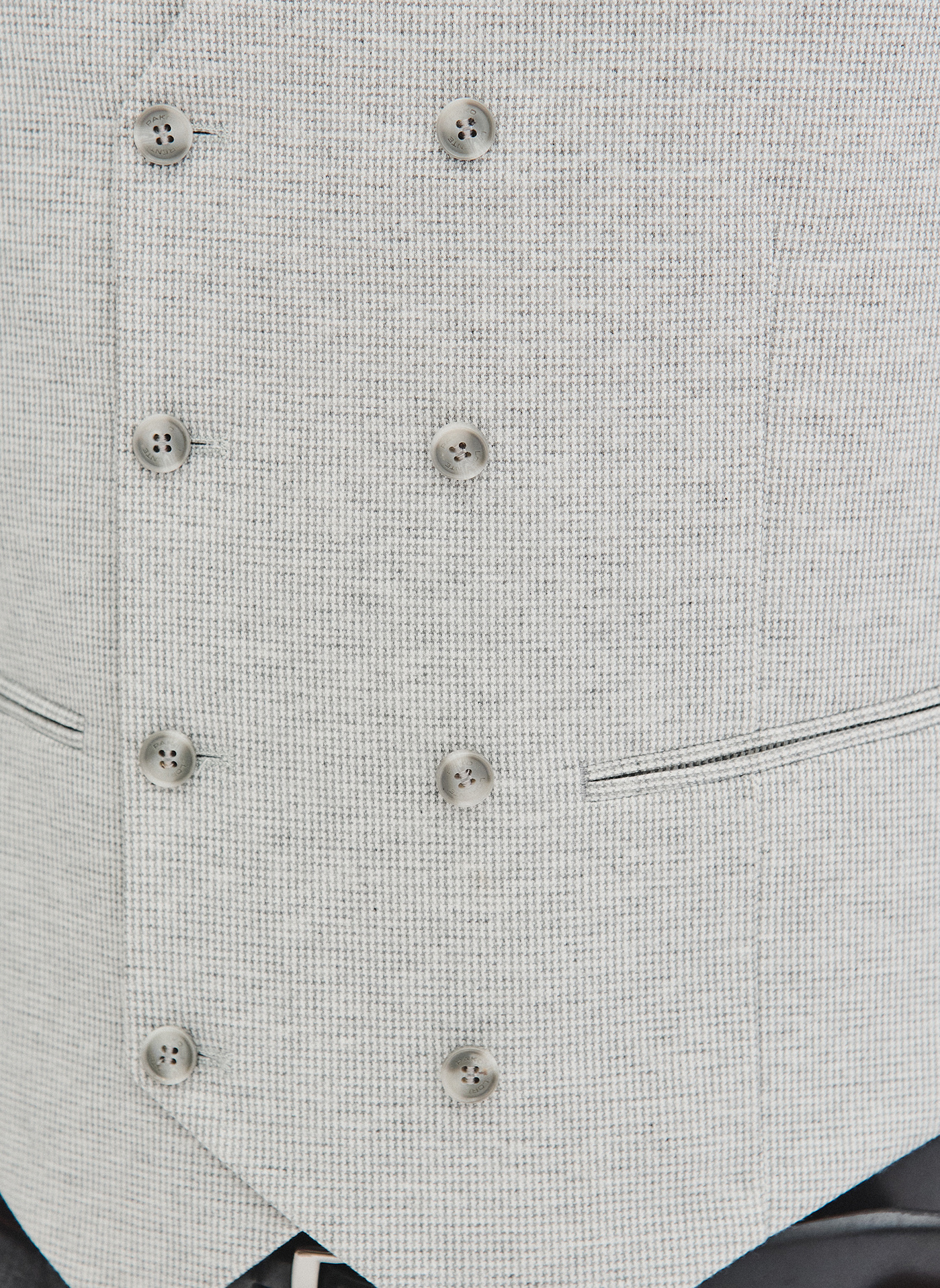 PAKO LORENTE - Dwurzędowa kamizelka męska w drobną kratę - Pako Lorente