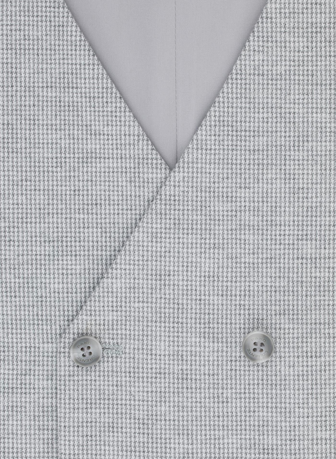 PAKO LORENTE - Dwurzędowa kamizelka męska w drobną kratę - Pako Lorente