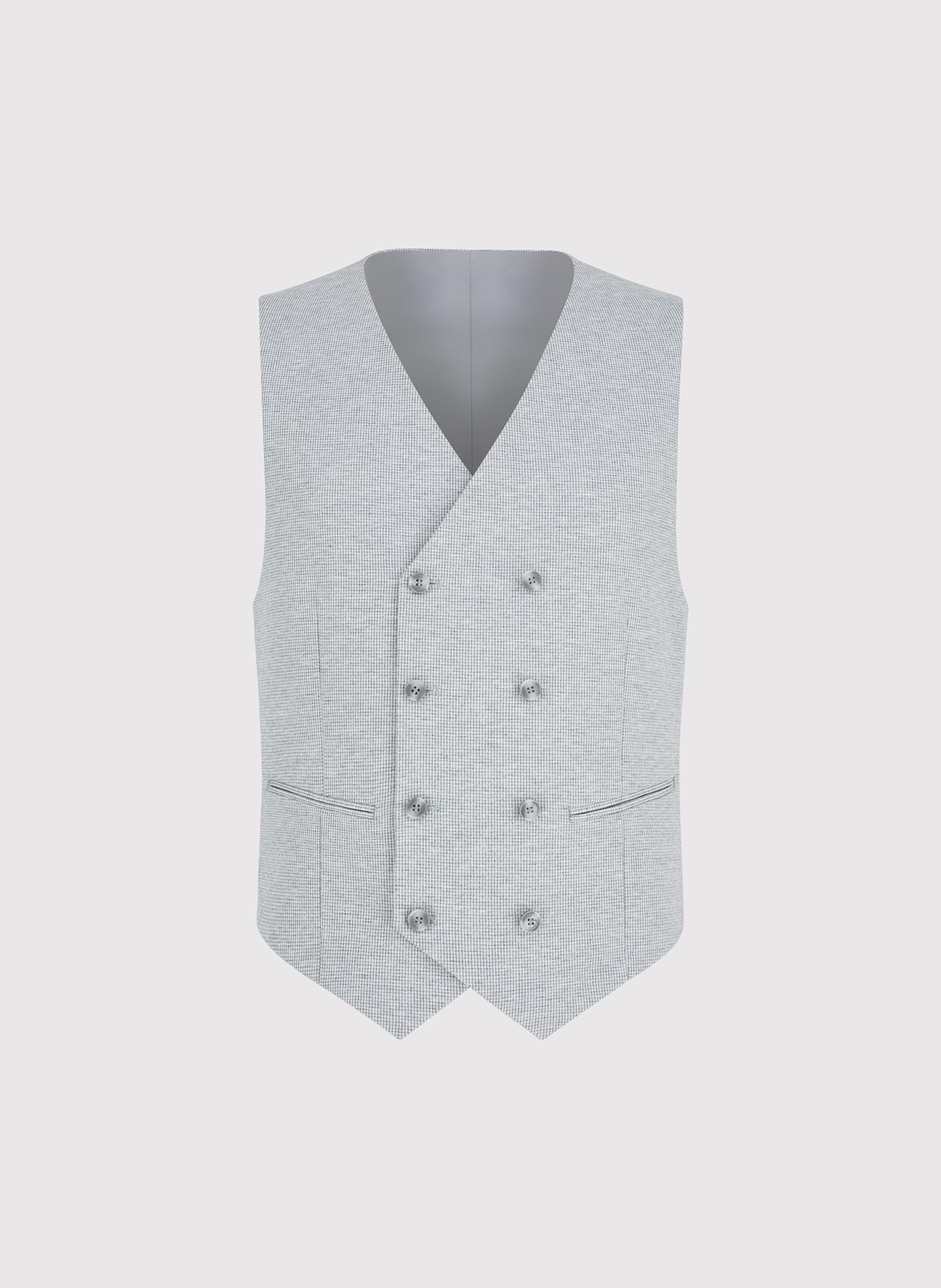 PAKO LORENTE - Dwurzędowa kamizelka męska w drobną kratę - Pako Lorente