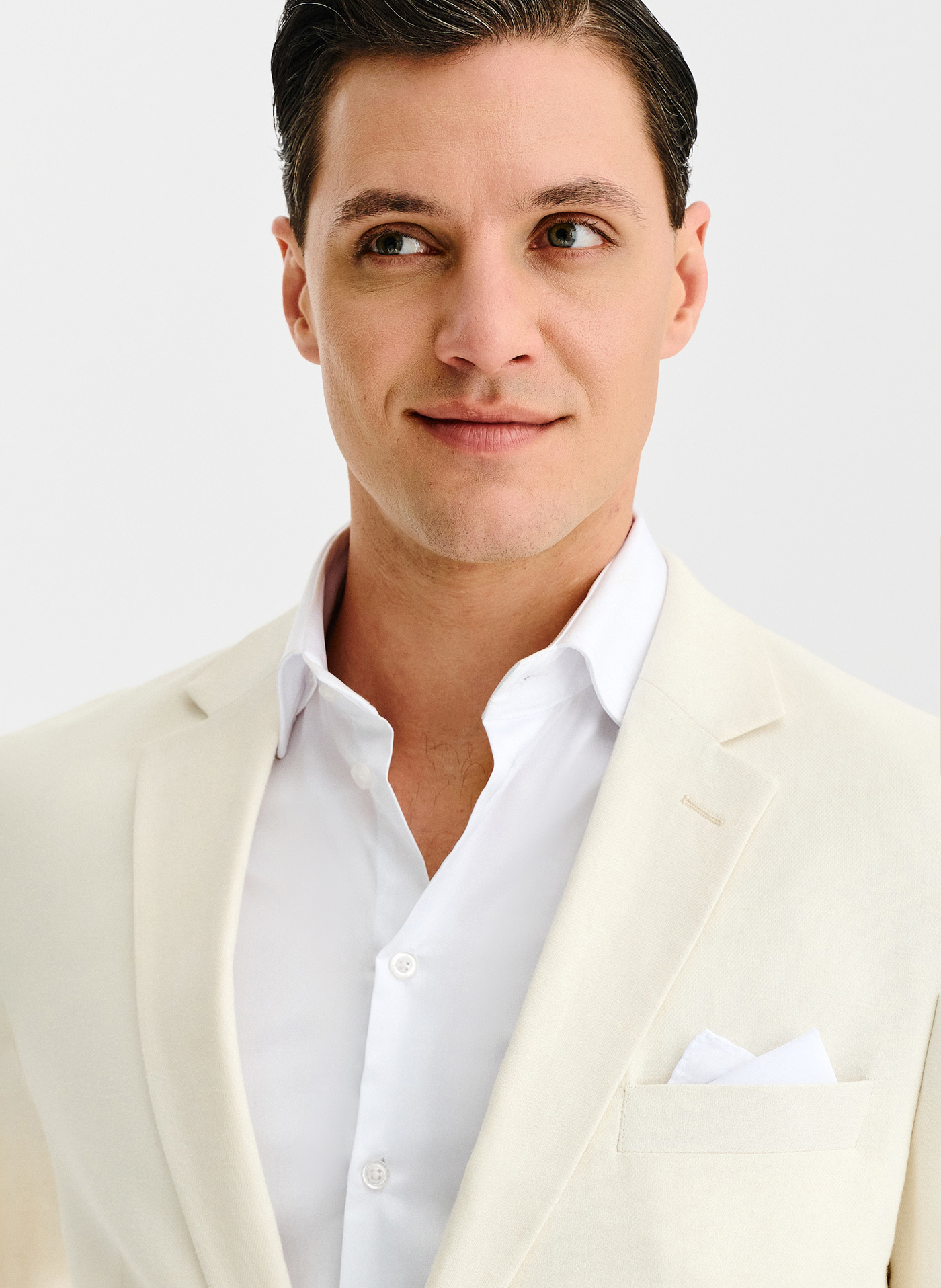 PAKO LORENTE - Beżowa marynarka garniturowa z lnem - Pako Lorente