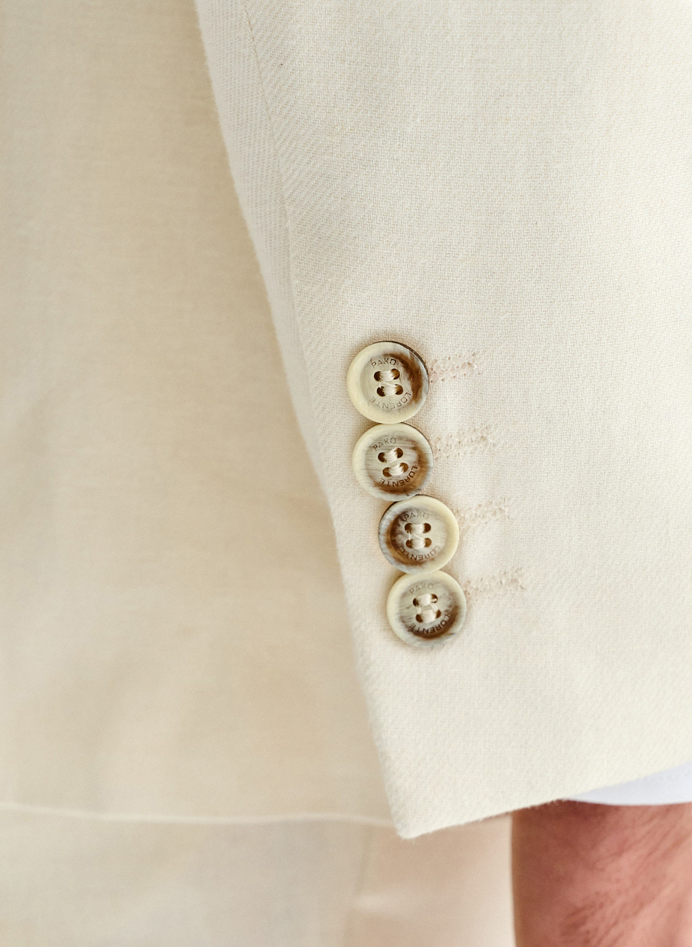 PAKO LORENTE - Beżowa marynarka garniturowa z lnem - Pako Lorente