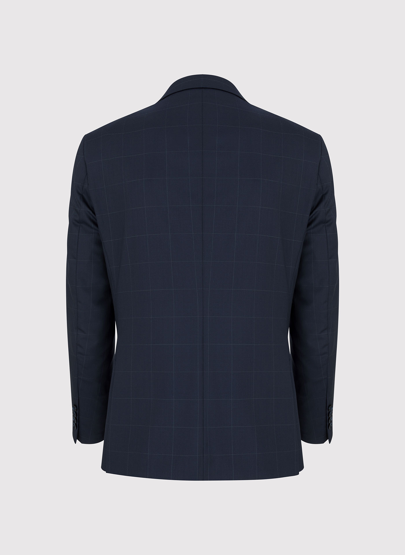 Granatowa wełniana marynarka garniturowa w kratę - Pako Lorente