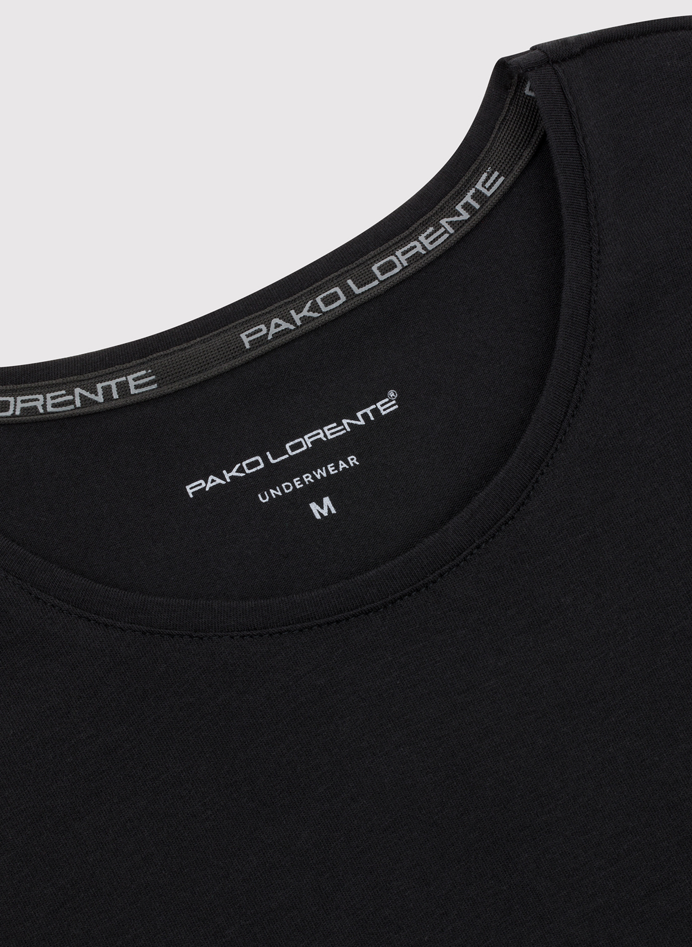 Męski longsleeve w czarnym kolorze  dwupak - Pako Lorente