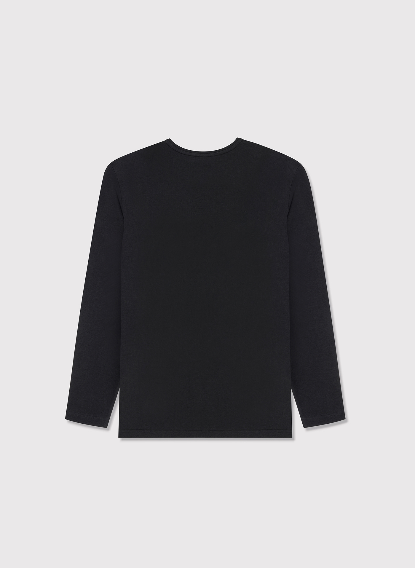 Męski longsleeve w czarnym kolorze  dwupak - Pako Lorente